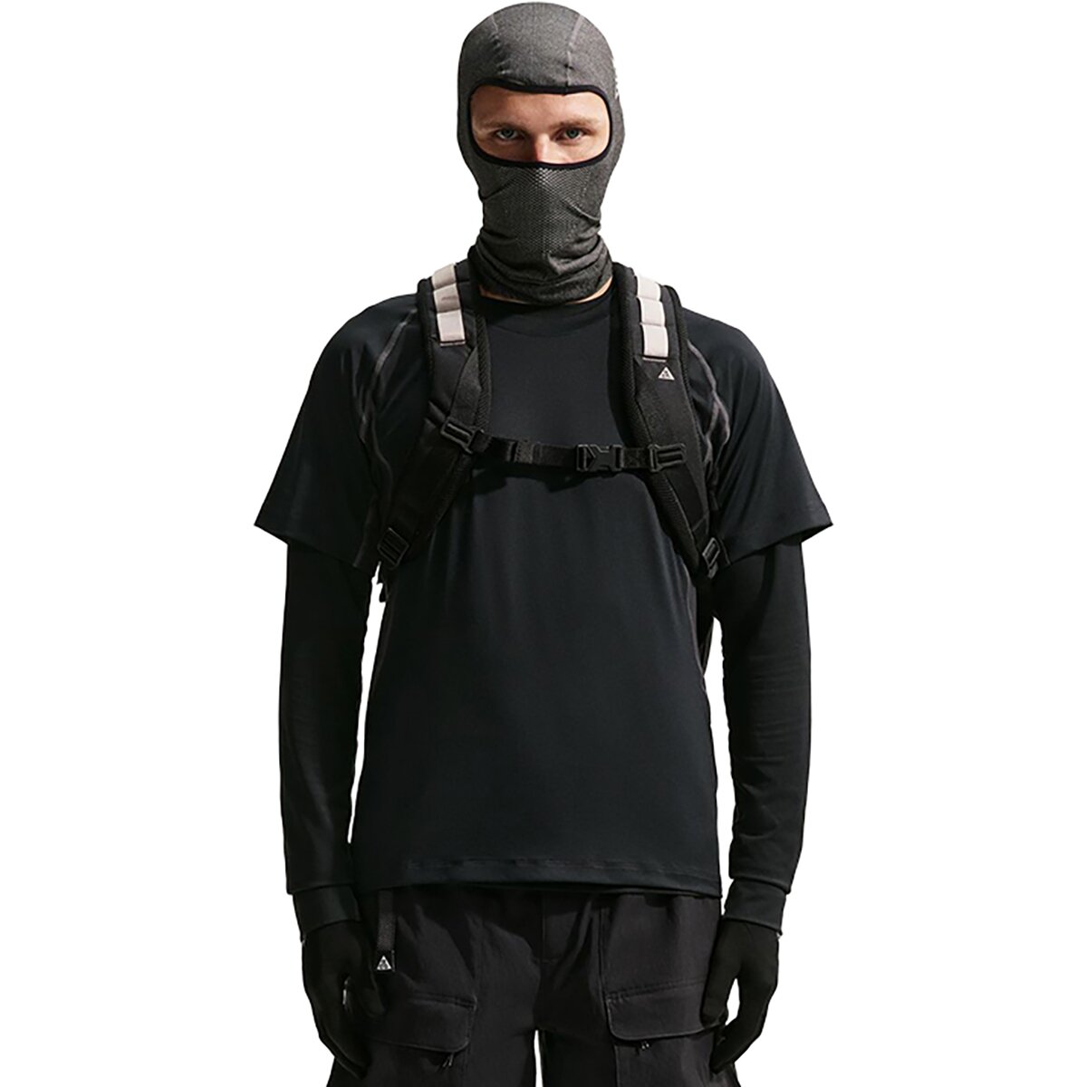 Мужской топ Nike ACG Dri-FIT Wildsee SS Baselayer, цвет: Чёрный / Антрацитовый — фото 1