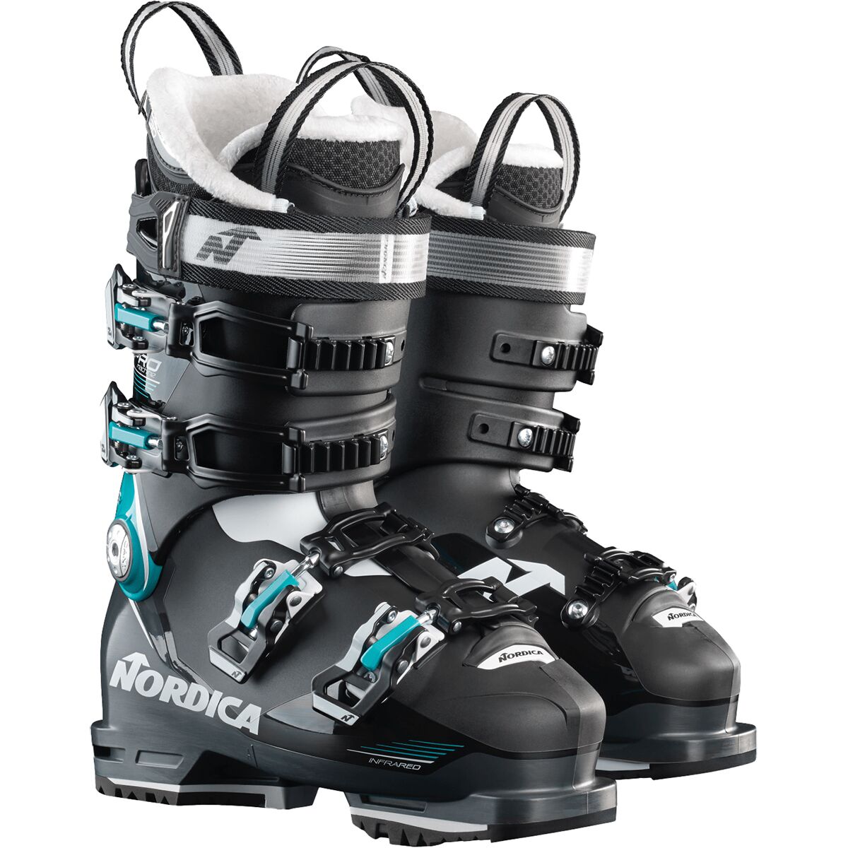 Bottes De Ski Femme Nordica Pro Machine 95W - Pointure 24.5 (Mondo) - Noir Et Bleu - Occasion