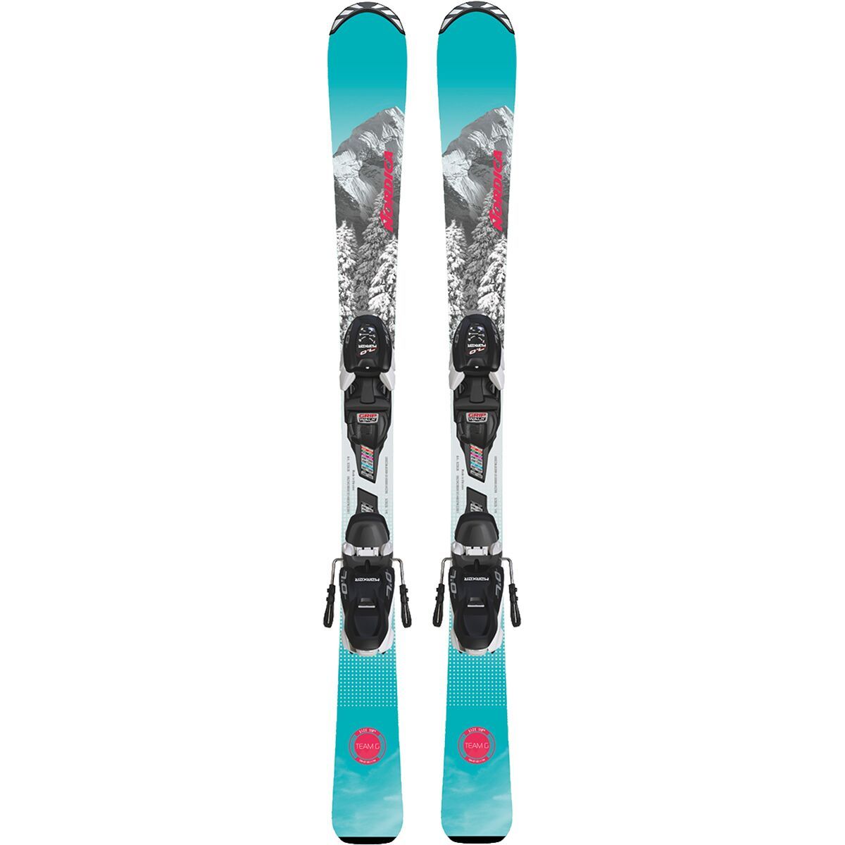 スキー Atomic/Nordica Cross Country Skis Adult Atomic Jr Bent 110-130 Skis + C 5