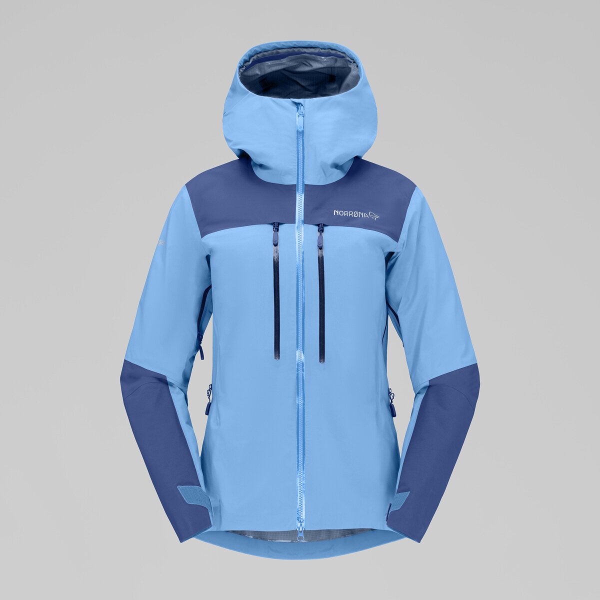 Женская куртка Norrona Trollveggen Gore-Tex Pro Light, цвет: Винтажный индиго — фото 2