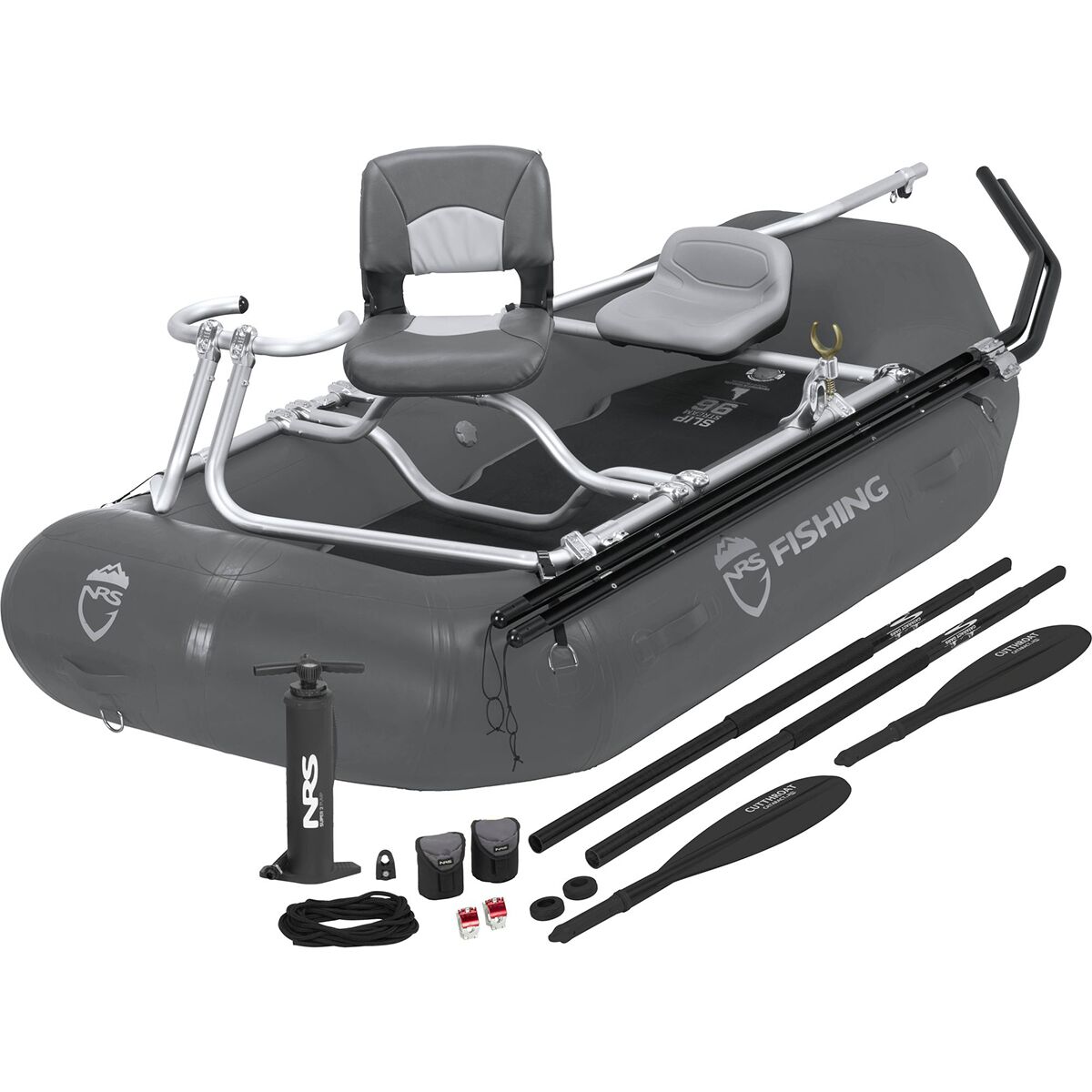 NRS Slipstream 96 Fishing Raft Packages Standard Paddle