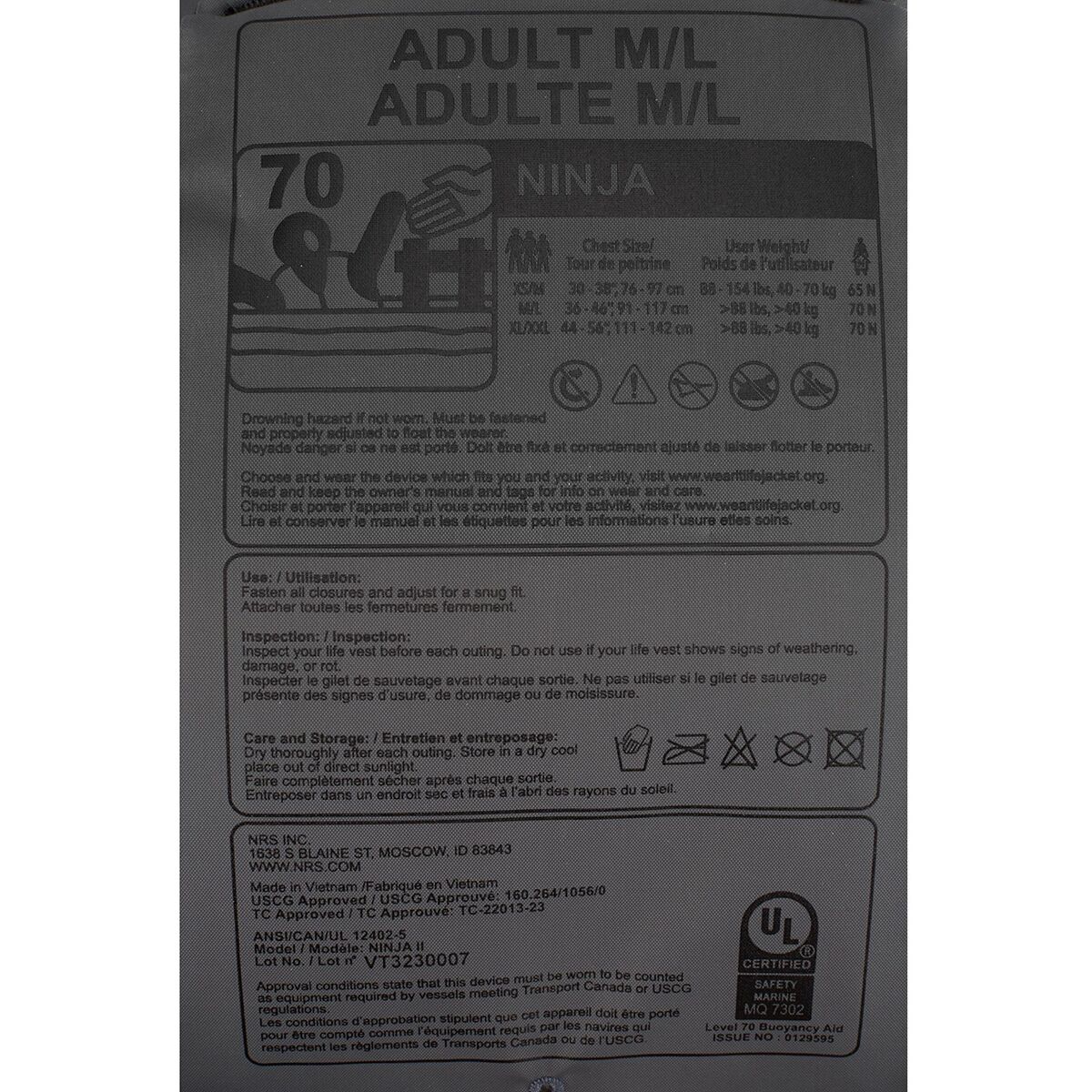 NRS Ninja Personal Flotation Device