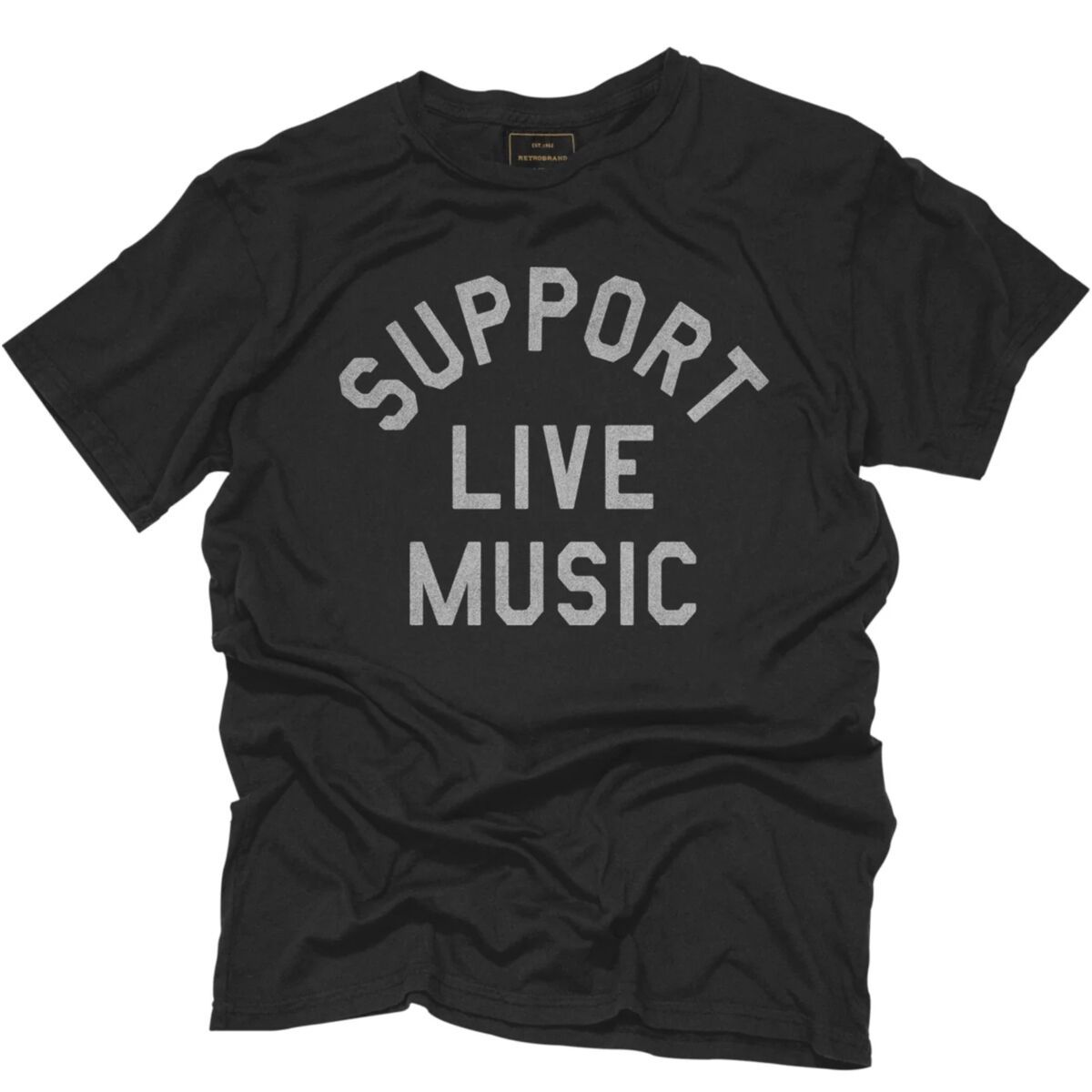 Original Retro Brand Support Live Music T-Shirt -...