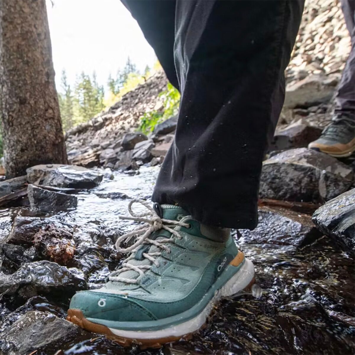Женские кроссовки Oboz Hyalite Low B-DRY Hiking, цвет: Glacier — фото 7