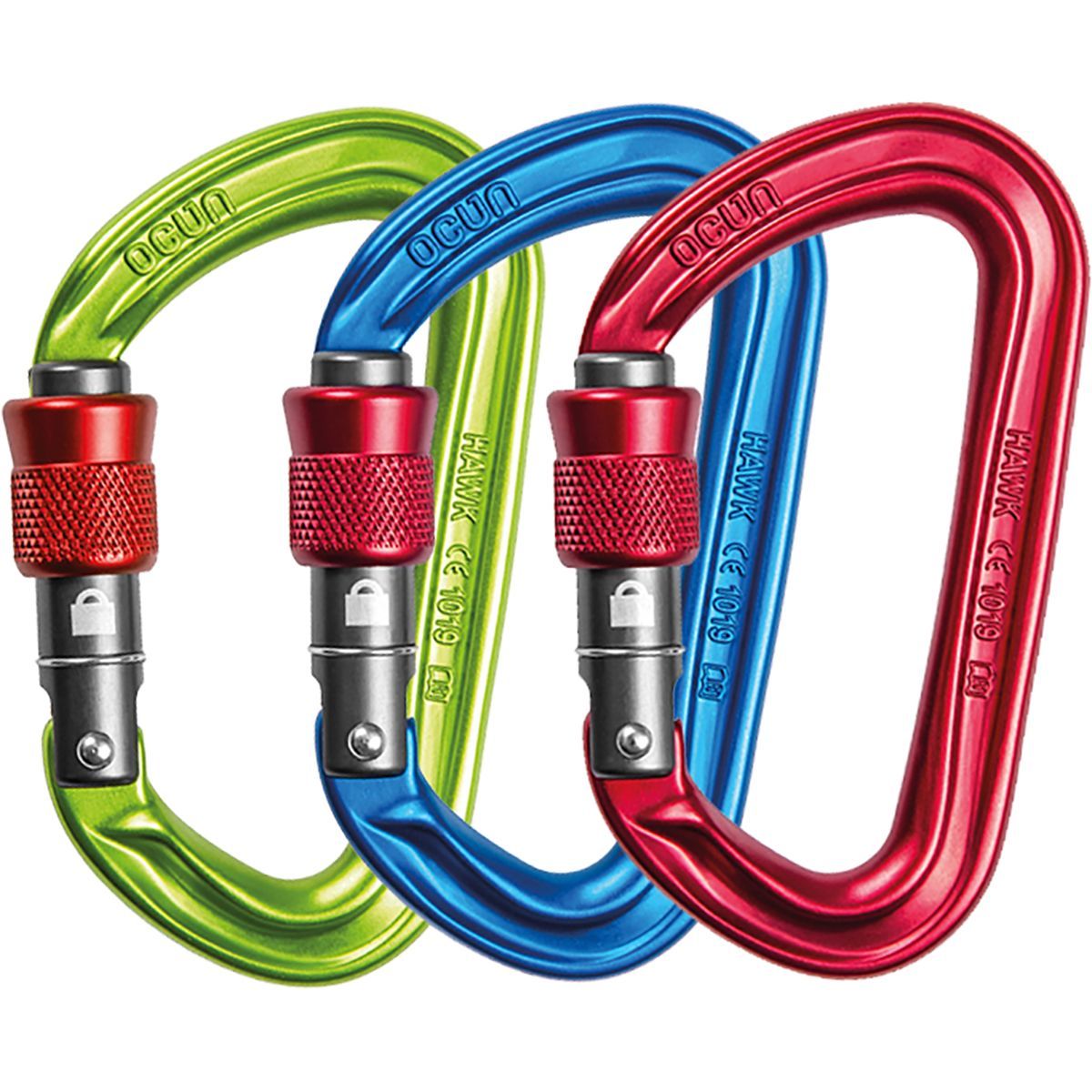 Ocun Hawk Screwgate Carabiner 3Pack Climb