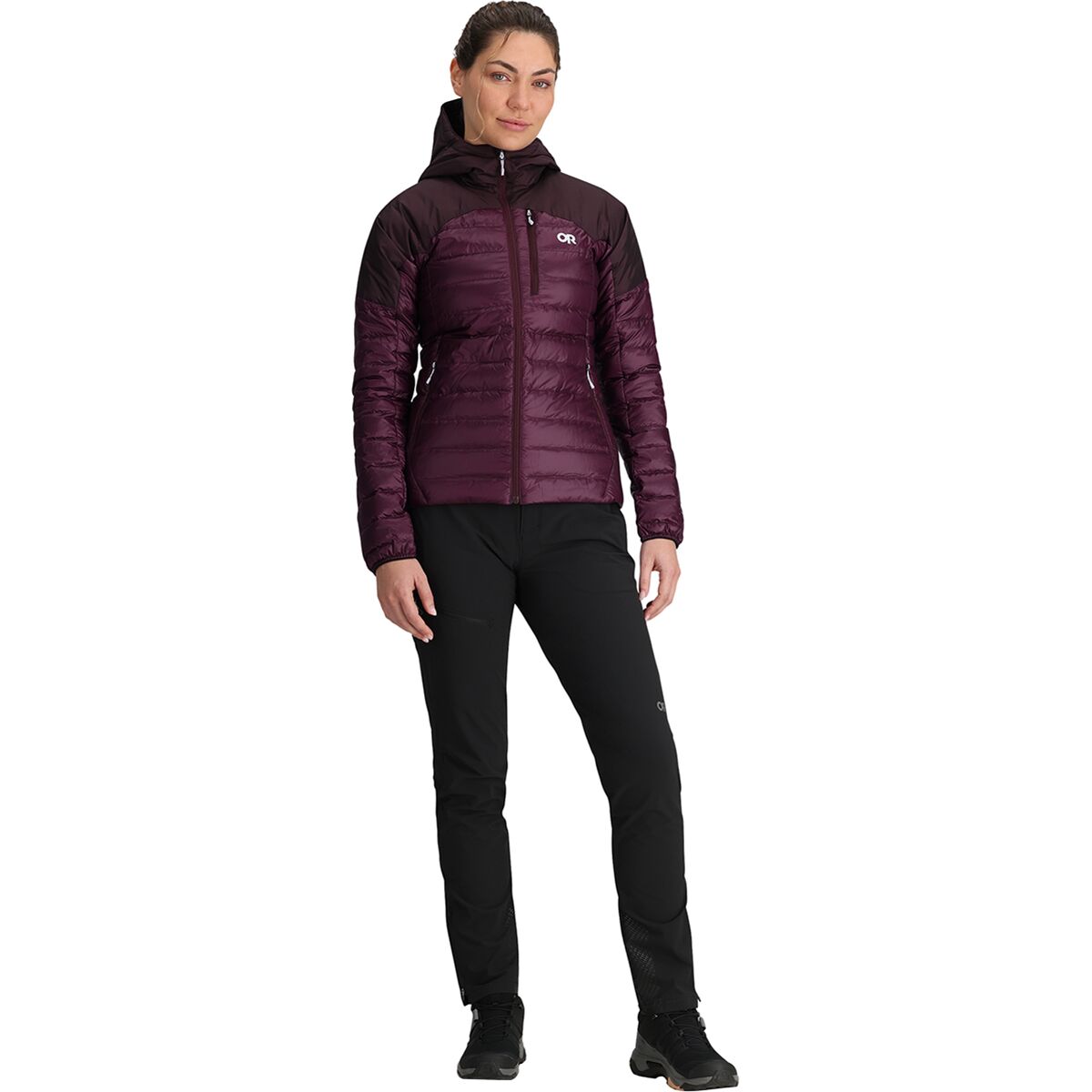 Женская куртка Outdoor Research Helium Down Hooded, цвет: Аметистовый — фото 3