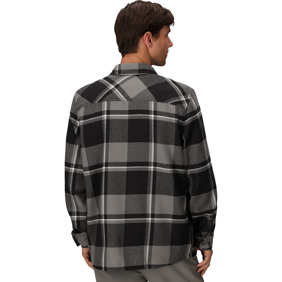 Мужская рубашка Outdoor Research Feedback Flannel Twill, цвет: Чёрный / Оловянный клетчатый — фото 2