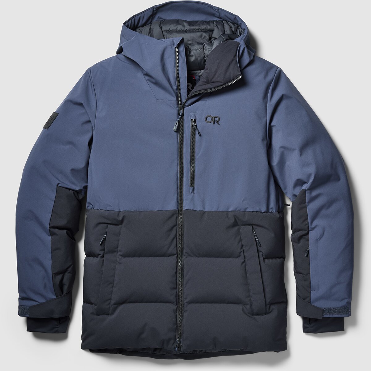 Мужская куртка Outdoor Research Snowcrew Down Jacket, цвет: Atlantic / Чёрный — фото 2