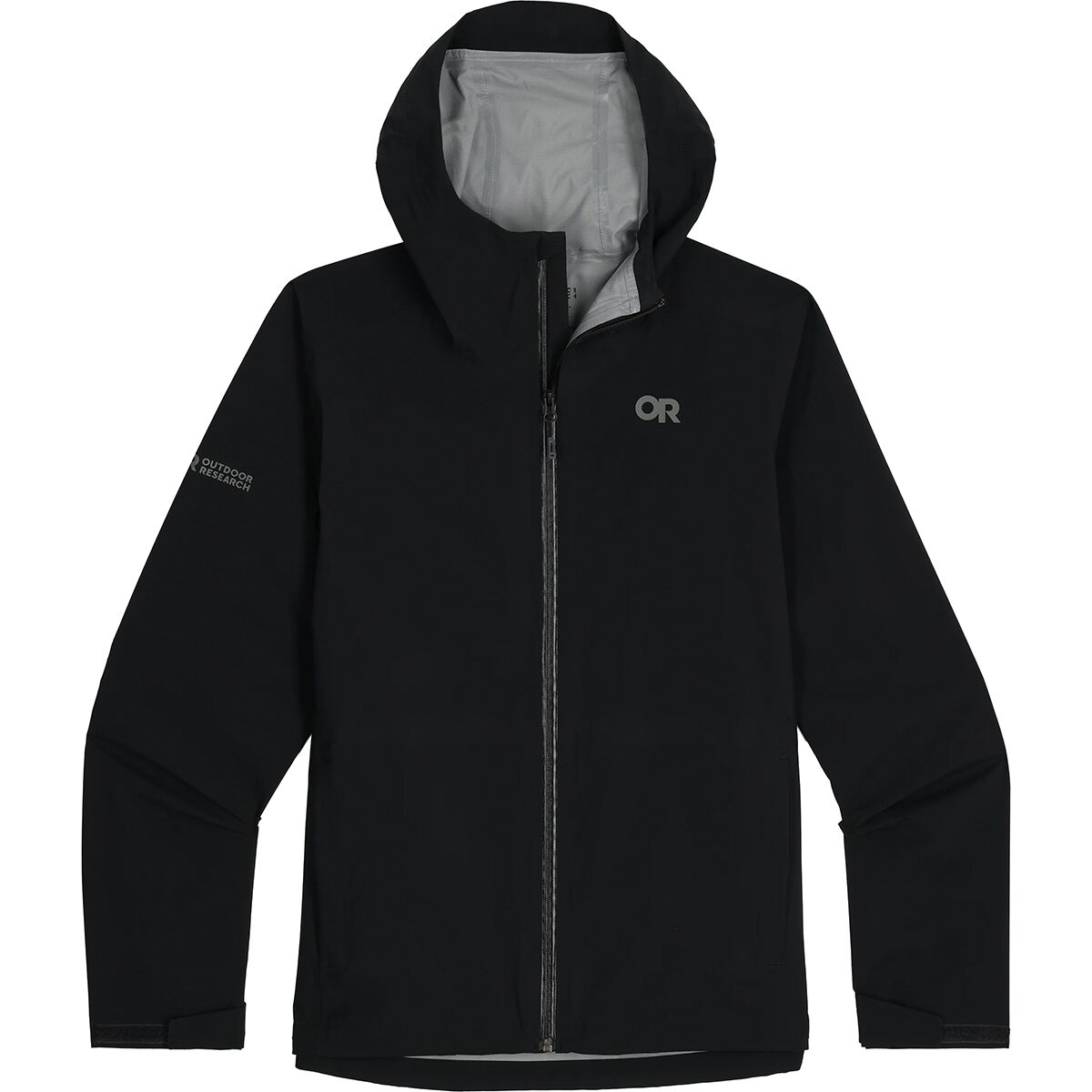Мужская куртка Outdoor Research Stratoburst Stretch Rain Jacket, цвет: Чёрный — фото 3