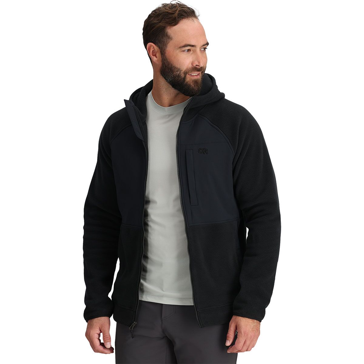 Мужское худи Outdoor Research Polartec 200, цвет: Чёрный — фото 5