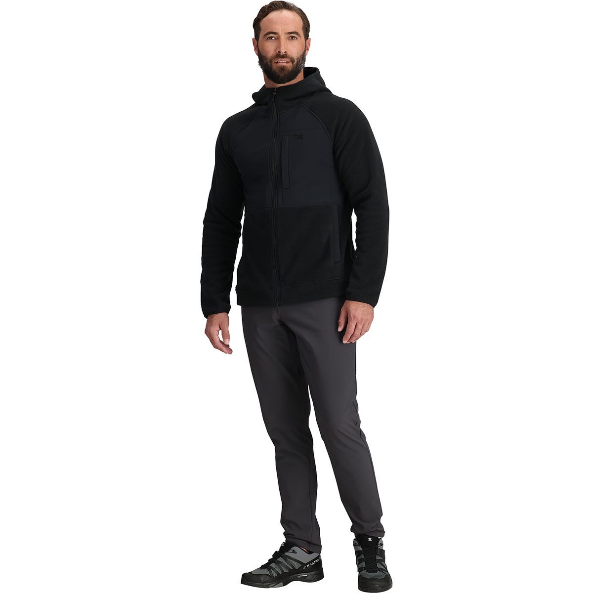 Мужское худи Outdoor Research Polartec 200, цвет: Чёрный — фото 6