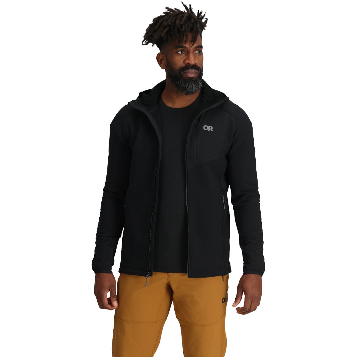 Мужское худи Outdoor Research Vigor Plus Fleece, цвет: Чёрный — фото 6
