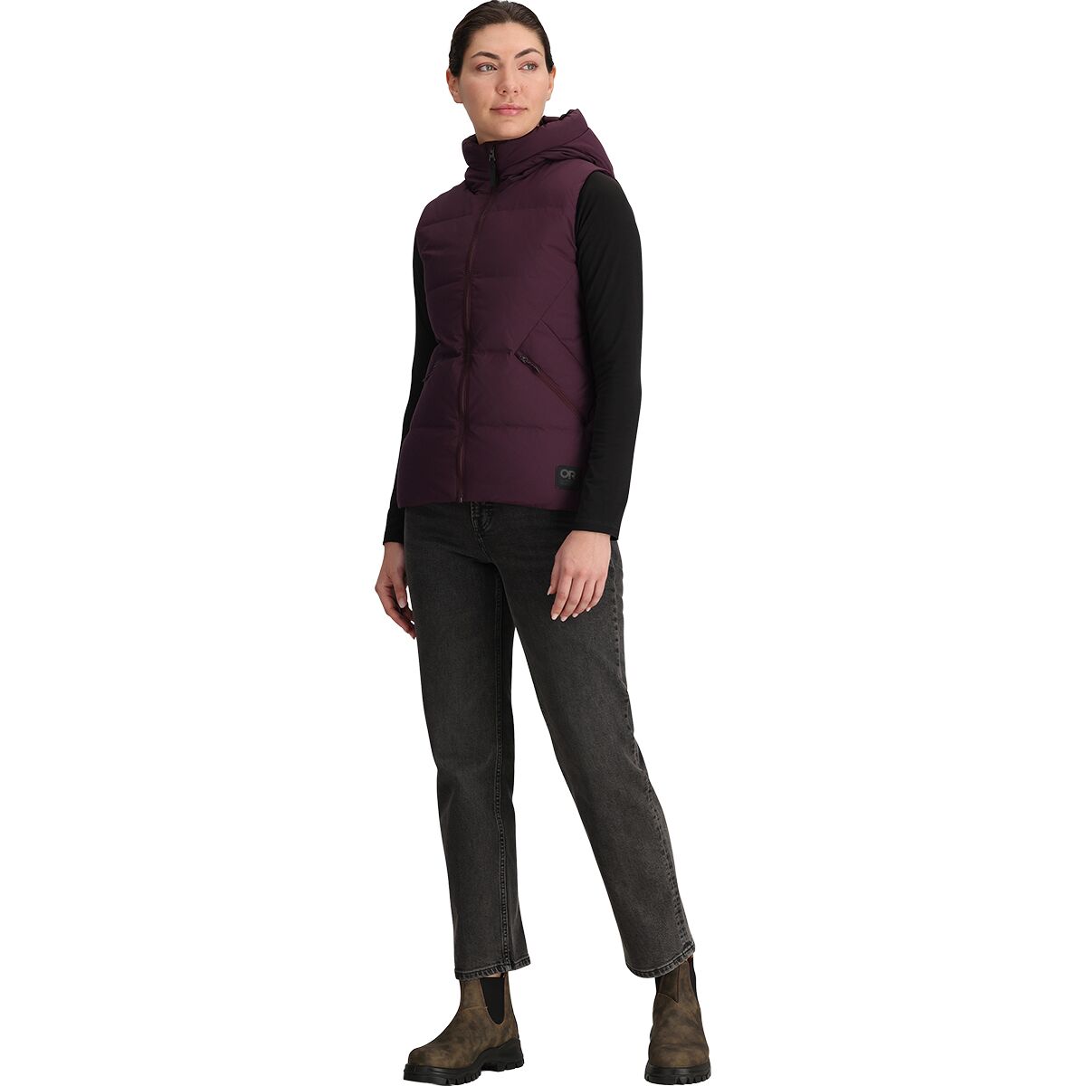 Женский жилет Outdoor Research Coze Hooded Down Vest, цвет: Аметистовый — фото 6