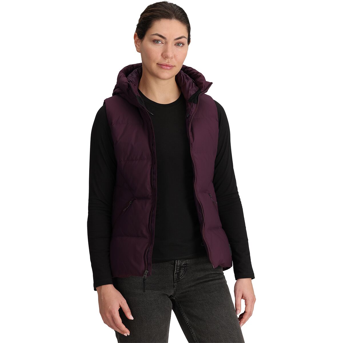 Женский жилет Outdoor Research Coze Hooded Down Vest, цвет: Аметистовый — фото 7