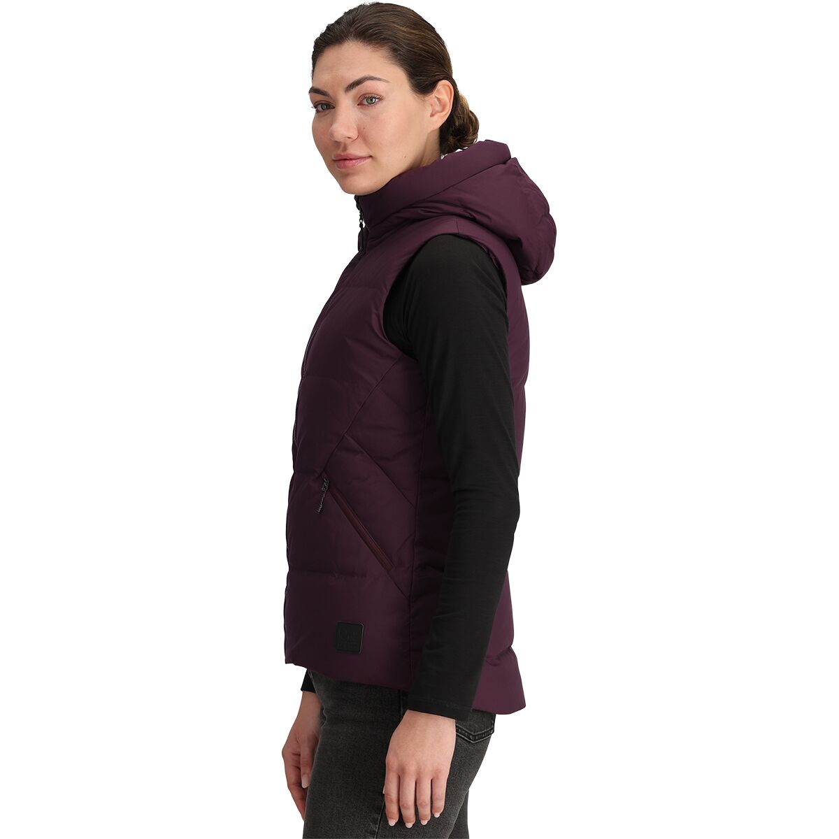 Женский жилет Outdoor Research Coze Hooded Down Vest, цвет: Аметистовый — фото 8