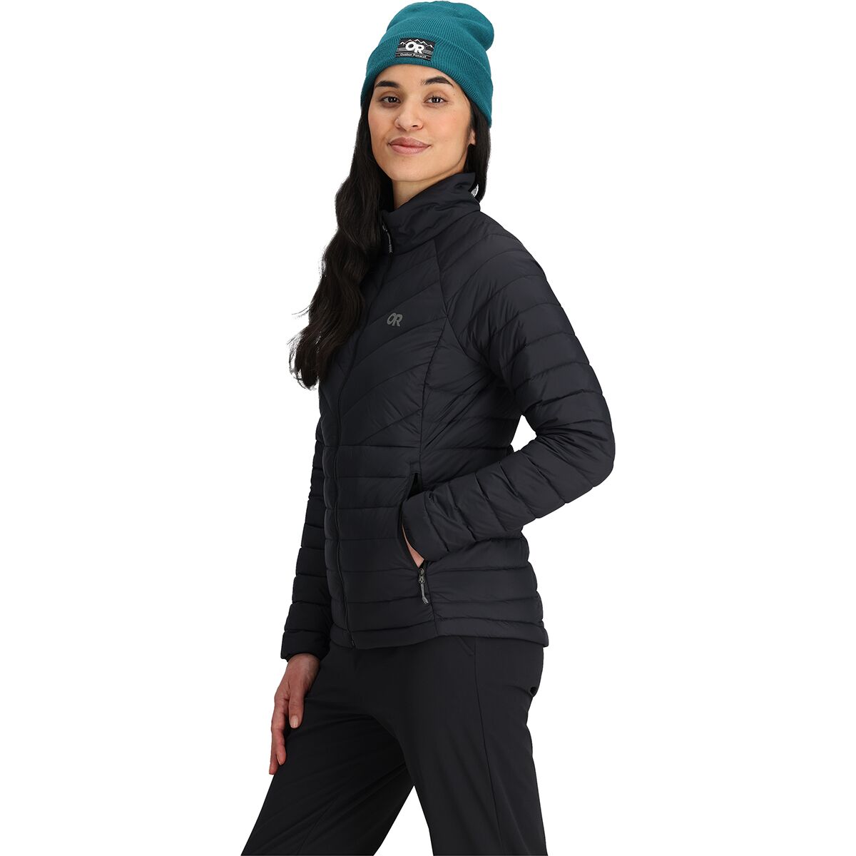 Женская куртка Outdoor Research Transcendent Down Jacket, цвет: Чёрный — фото 3