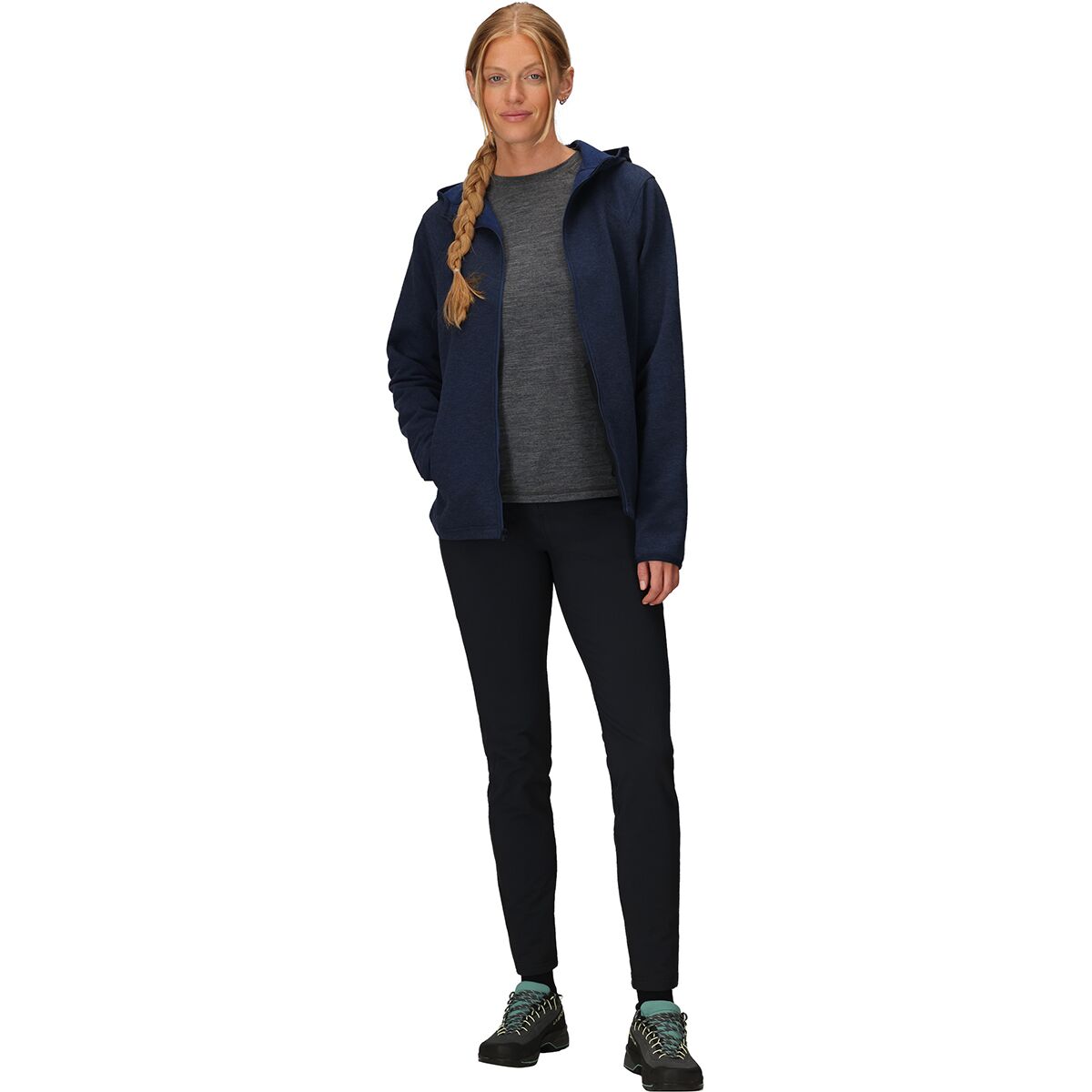 Женское худи Outdoor Research Crescent Fleece Full-Zip, цвет: Тёмный тёмно-синий — фото 6