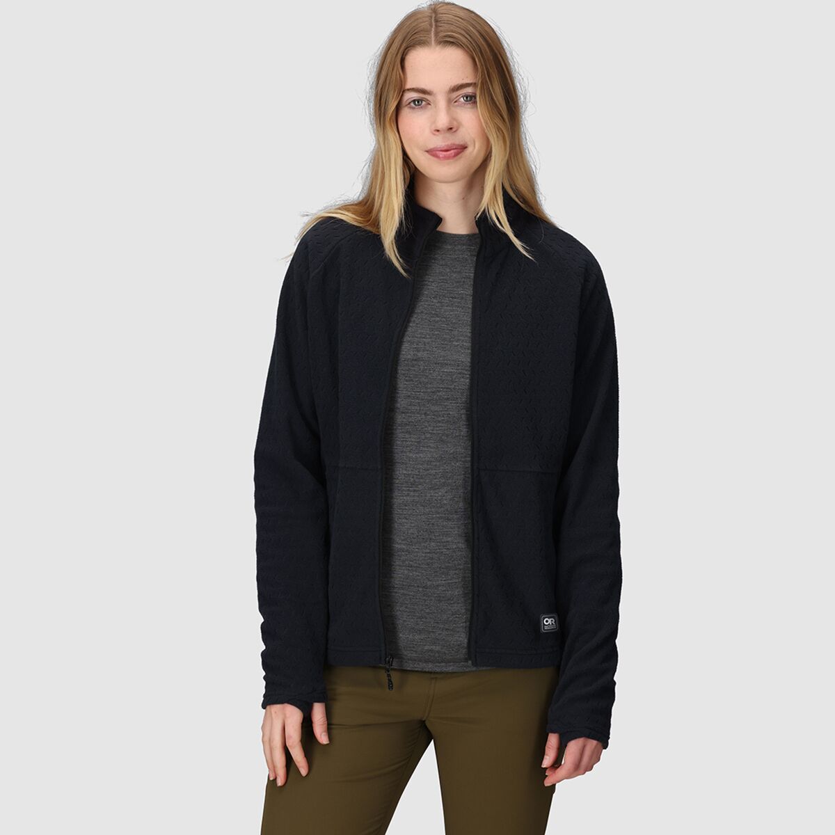 Женская куртка Outdoor Research Trail Mix XT Fleece, цвет: Чёрный — фото 2