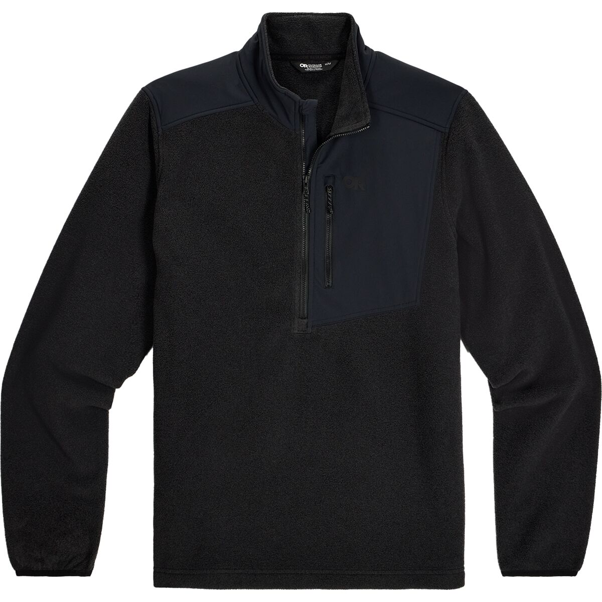 Мужской свитер Outdoor Research Polartec 200 1/2-Zip Pullover, цвет: Чёрный — фото 4