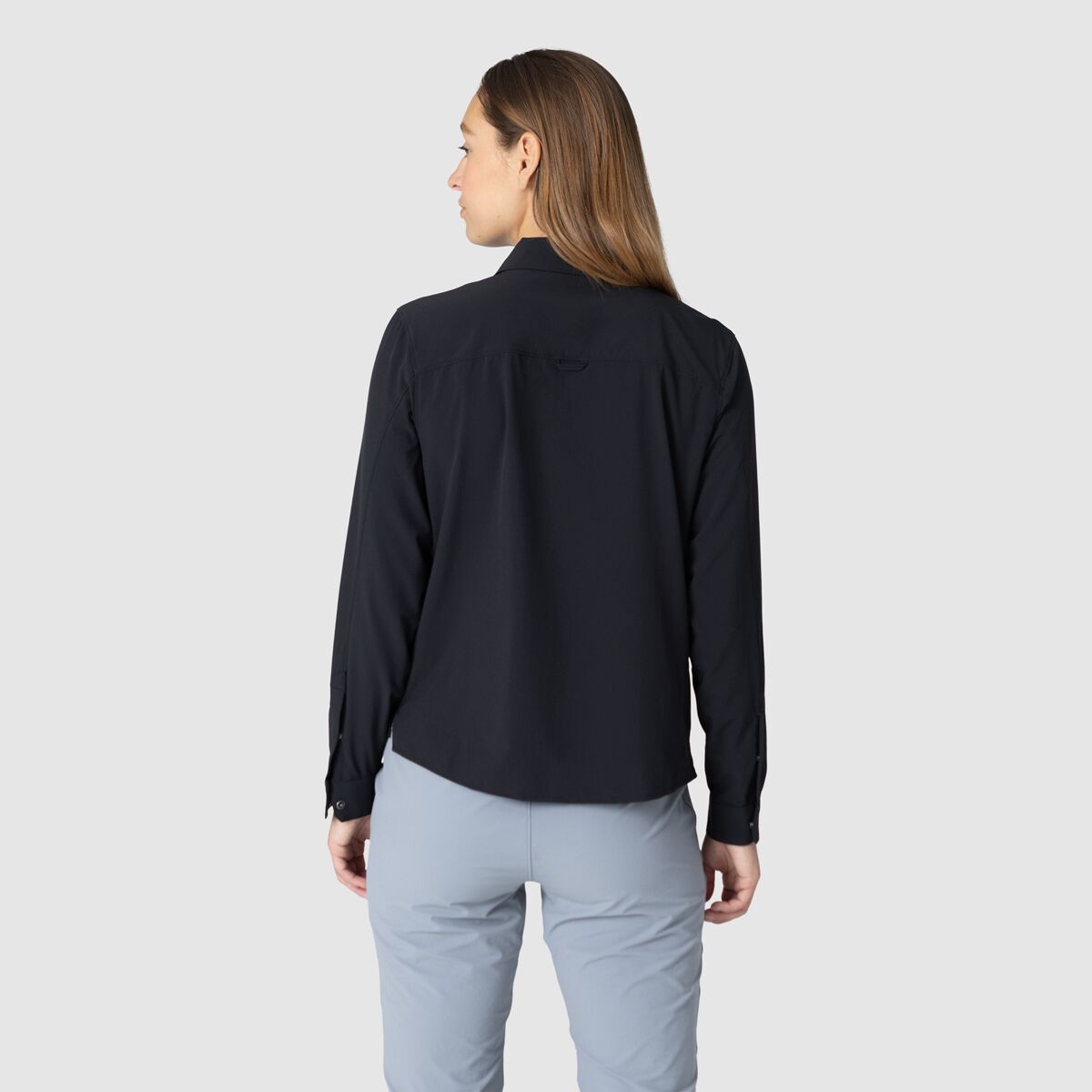Женская рубашка Outdoor Research Astroman Long-Sleeve Sun, цвет: Чёрный — фото 2