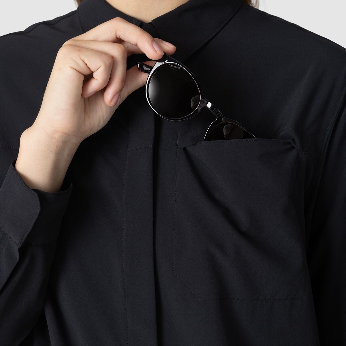 Женская рубашка Outdoor Research Astroman Long-Sleeve Sun, цвет: Чёрный — фото 5