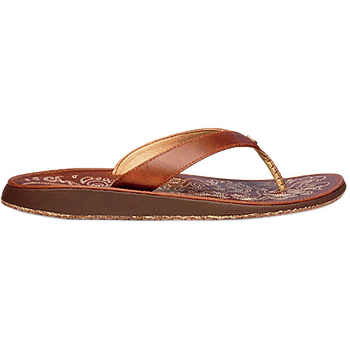 olukai shearling flip flops