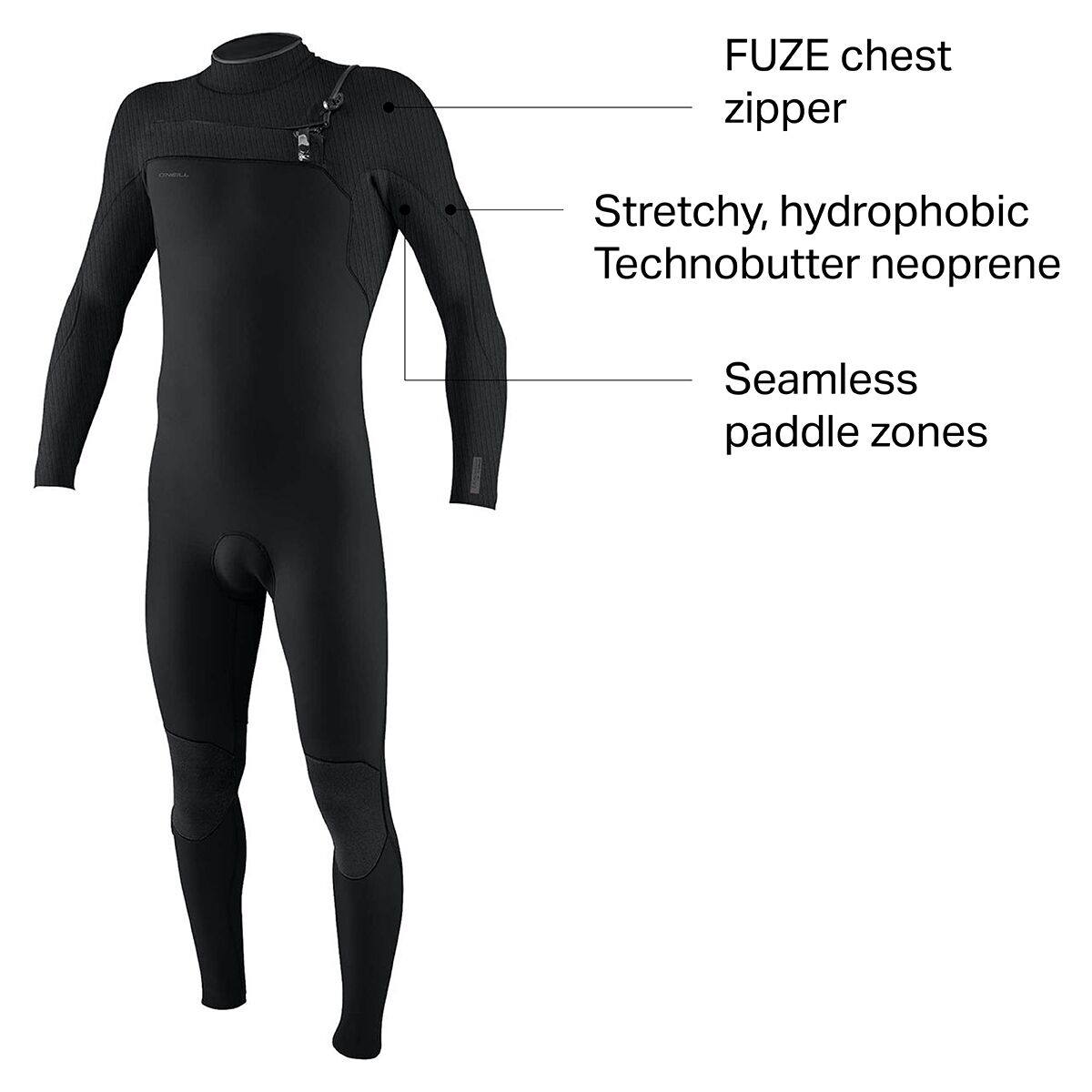O´Neill Hyperfreak 3/2+mm Chest-Zip Full Wetsuit -...