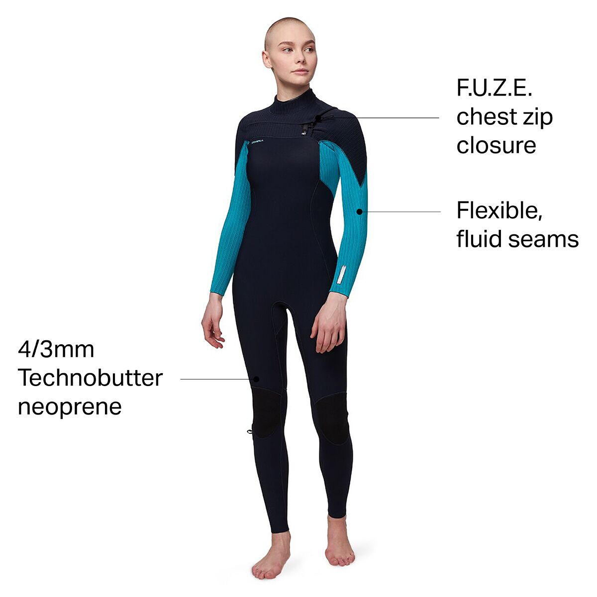 O´Neill Hyperfreak 3/2+mm Chest-Zip Full Wetsuit -...