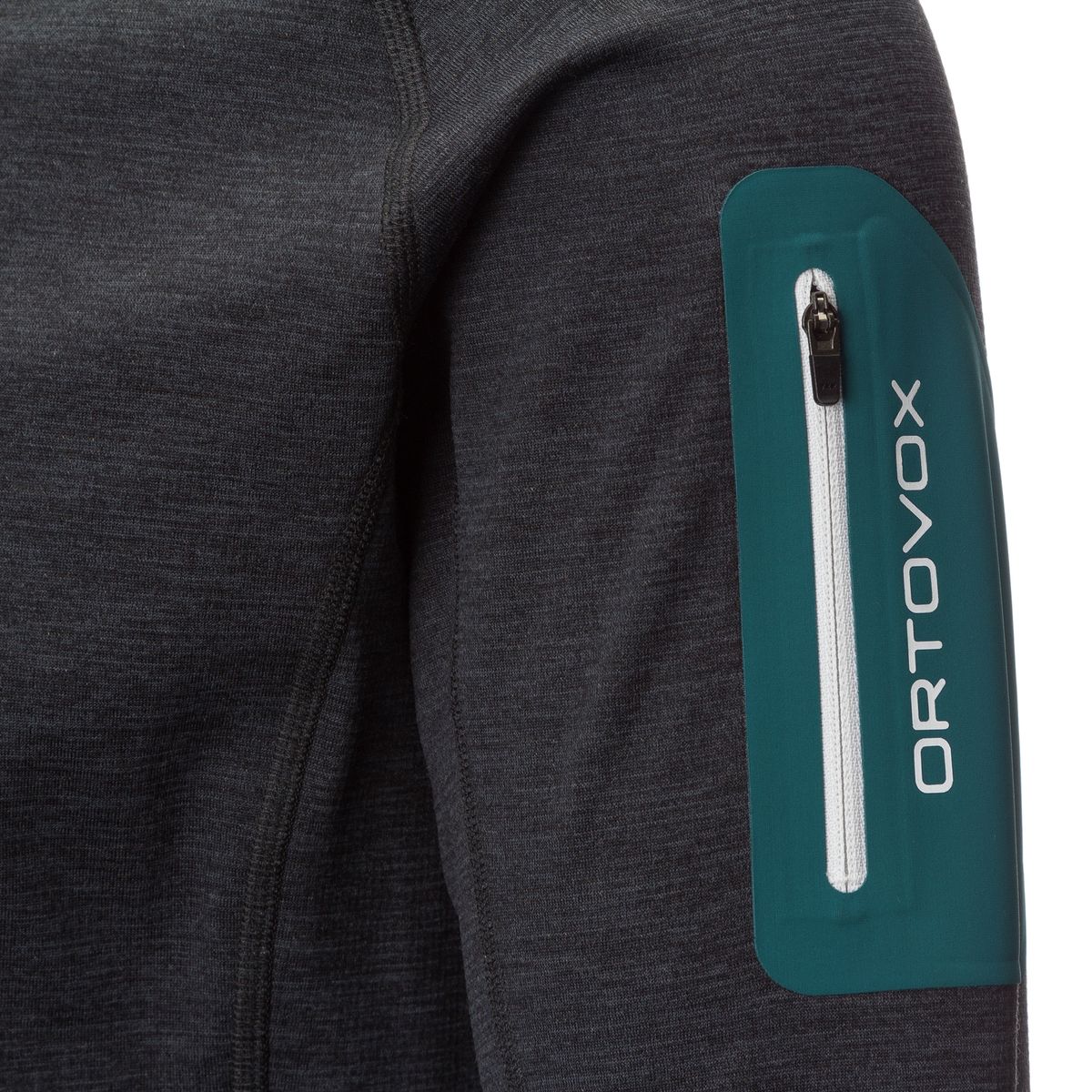 Ortovox Light Melange Hooded ZipNeck Fleece Pullover Men's Clothing