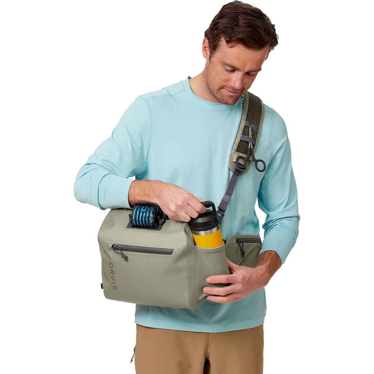 Orvis Chest/Hip Fly Fishing Pack 3L - Dusty Olive | Versatile Pack With Tippet Dock For Trout, Bass, Saltwater