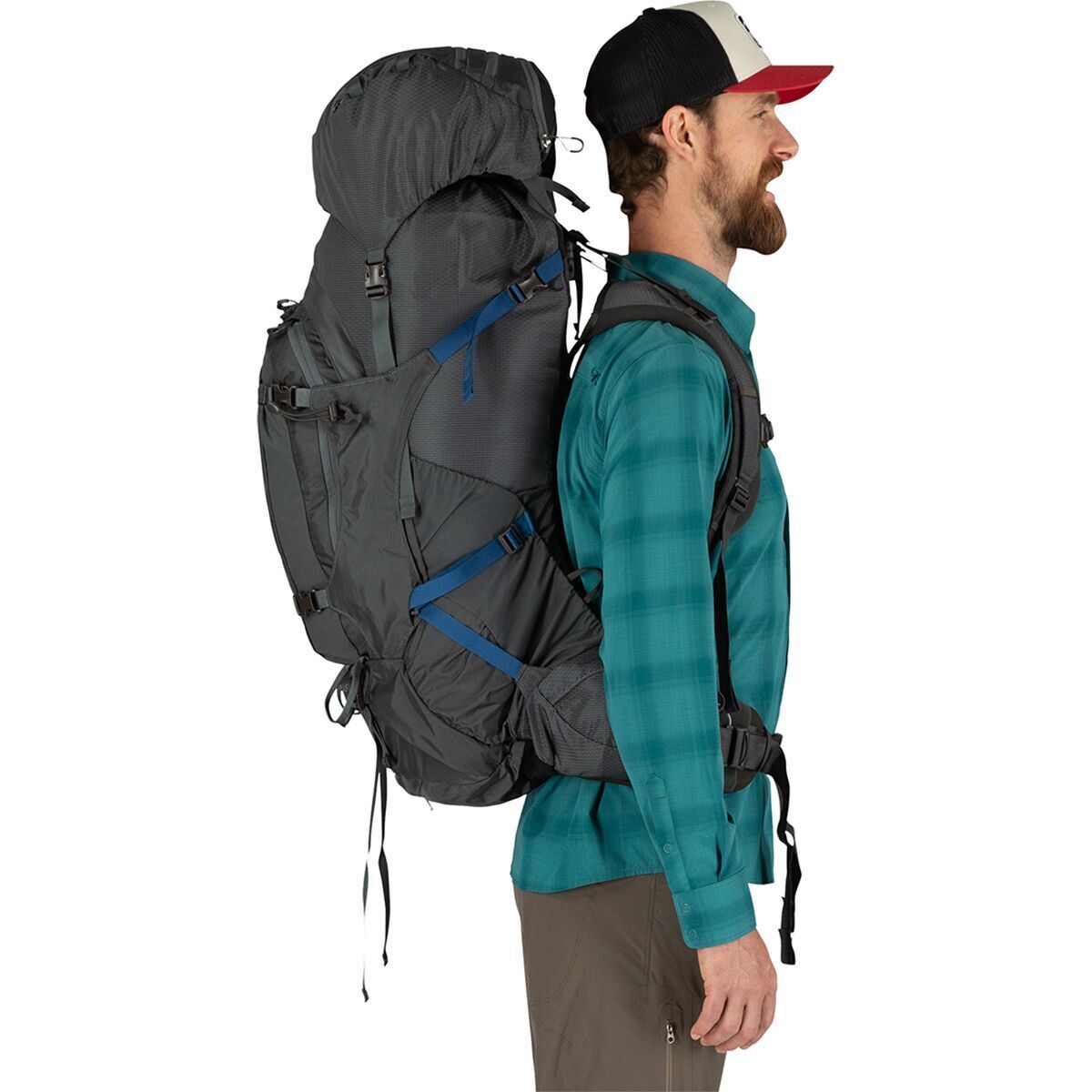 Osprey Aether Plus 60 Trekkingrucksack L/XL – 78 Cm, 60 Liter, Mit Abnehmbarem Deckel Für Langstrecken