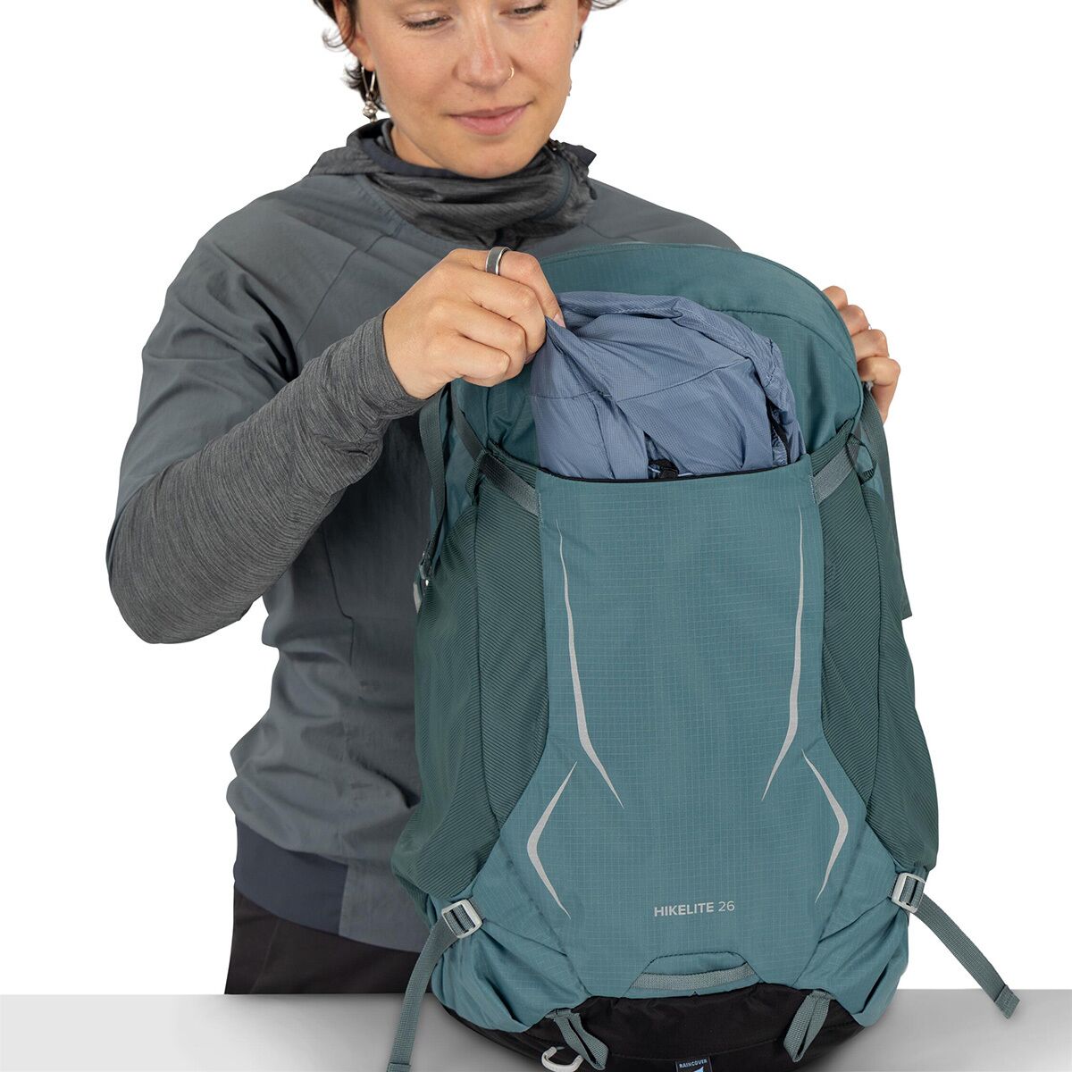 Рюкзак Osprey Packs Hikelite 26L, цвет: Синий — фото 10