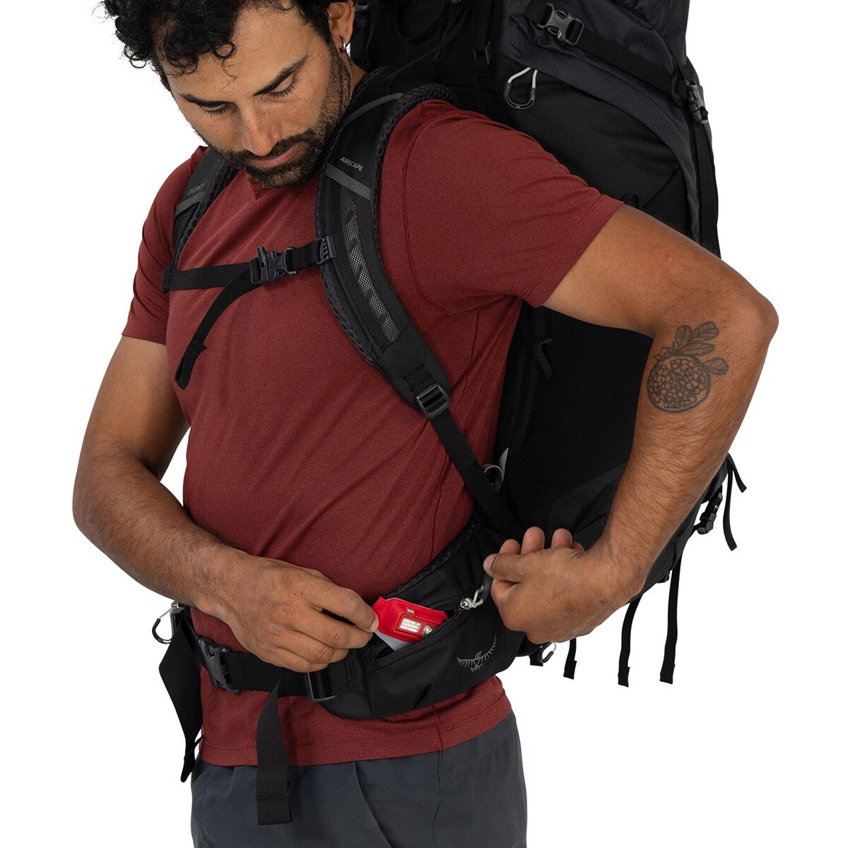 Рюкзак Osprey Packs Kestrel LT 65L, цвет: Чёрный — фото 6
