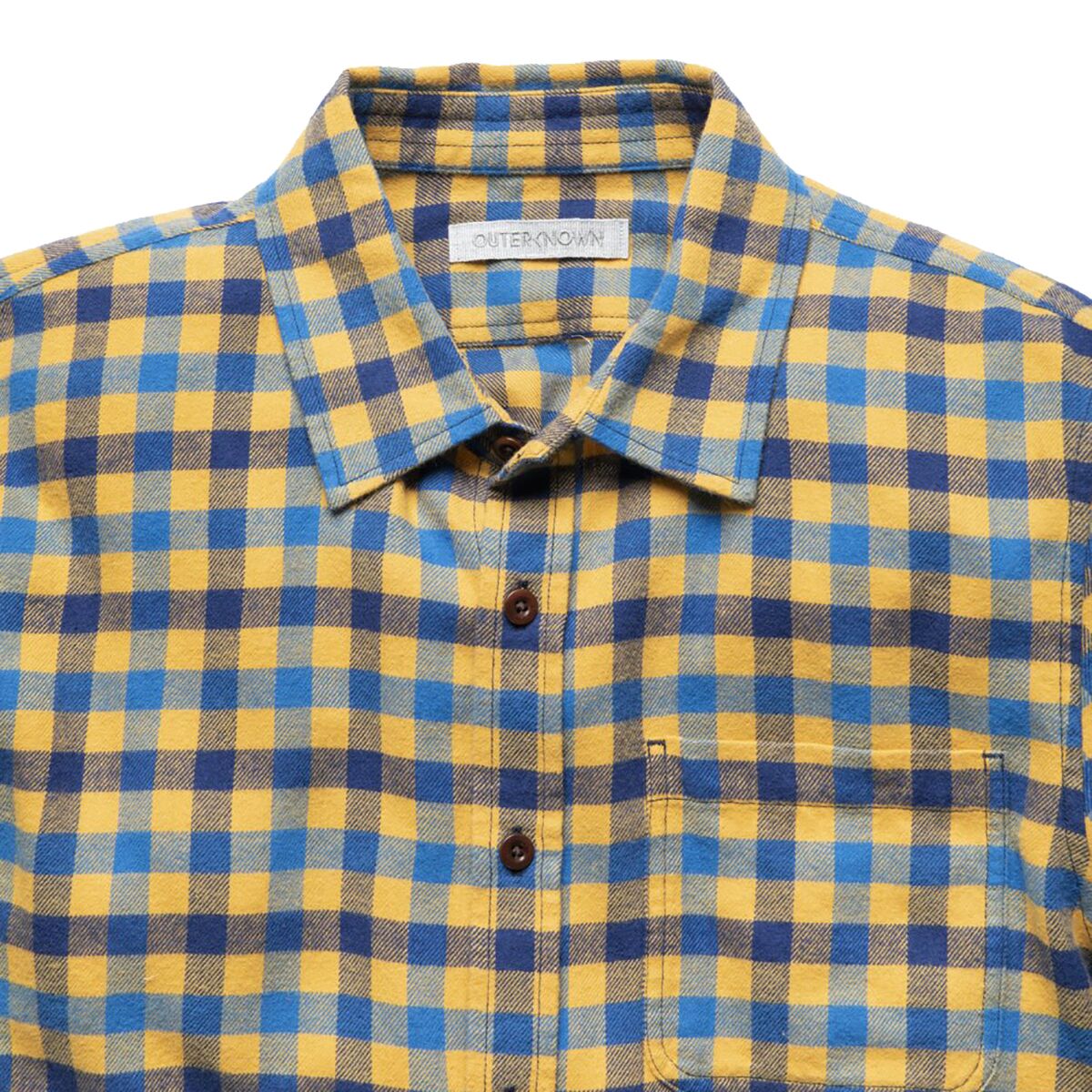 white plaid flannel shirt
