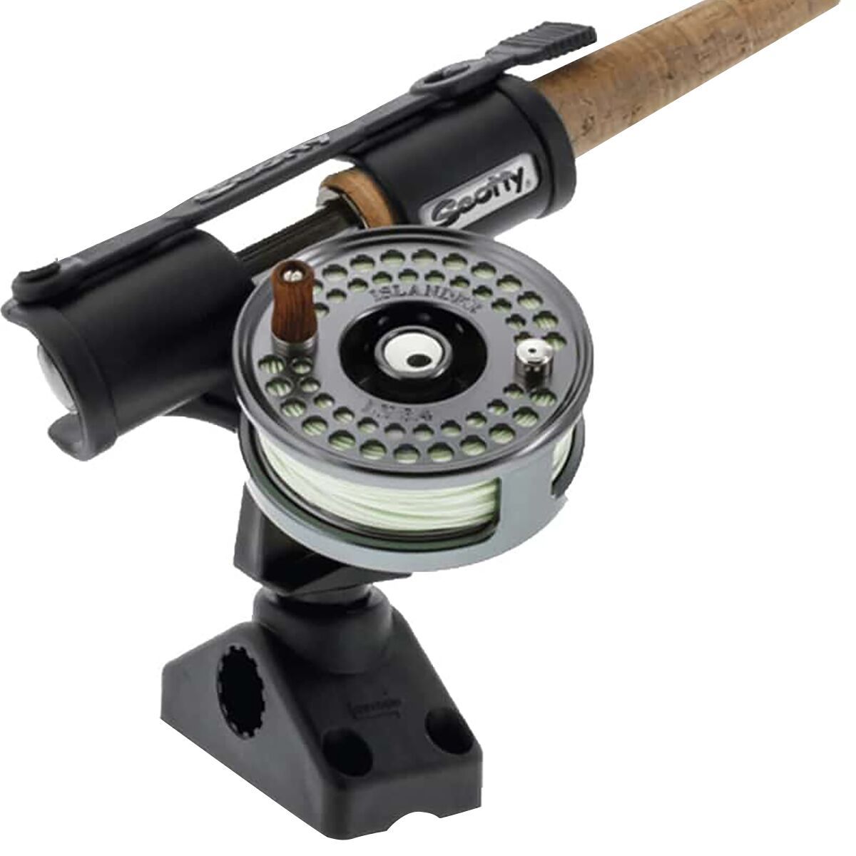 Outcast Scotty Fly Rod Holder with Deck Mount (frameless) Fishing