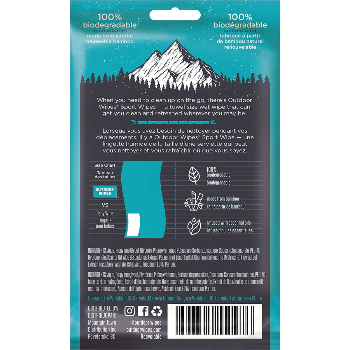Outdoor Wipes Sport Wipes XL