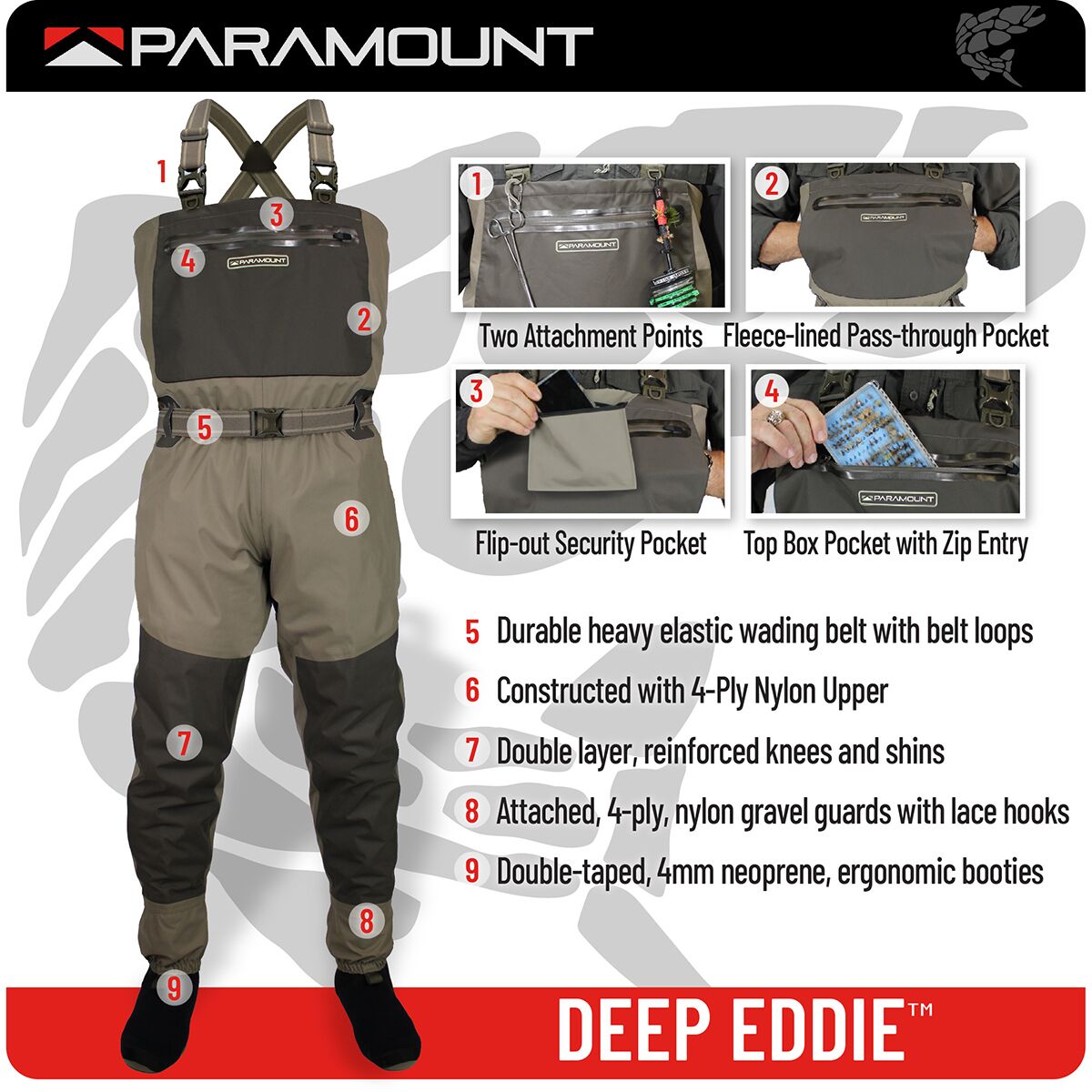 Paramount Outdoors Deep Eddy Breathable Wader - Men´s
