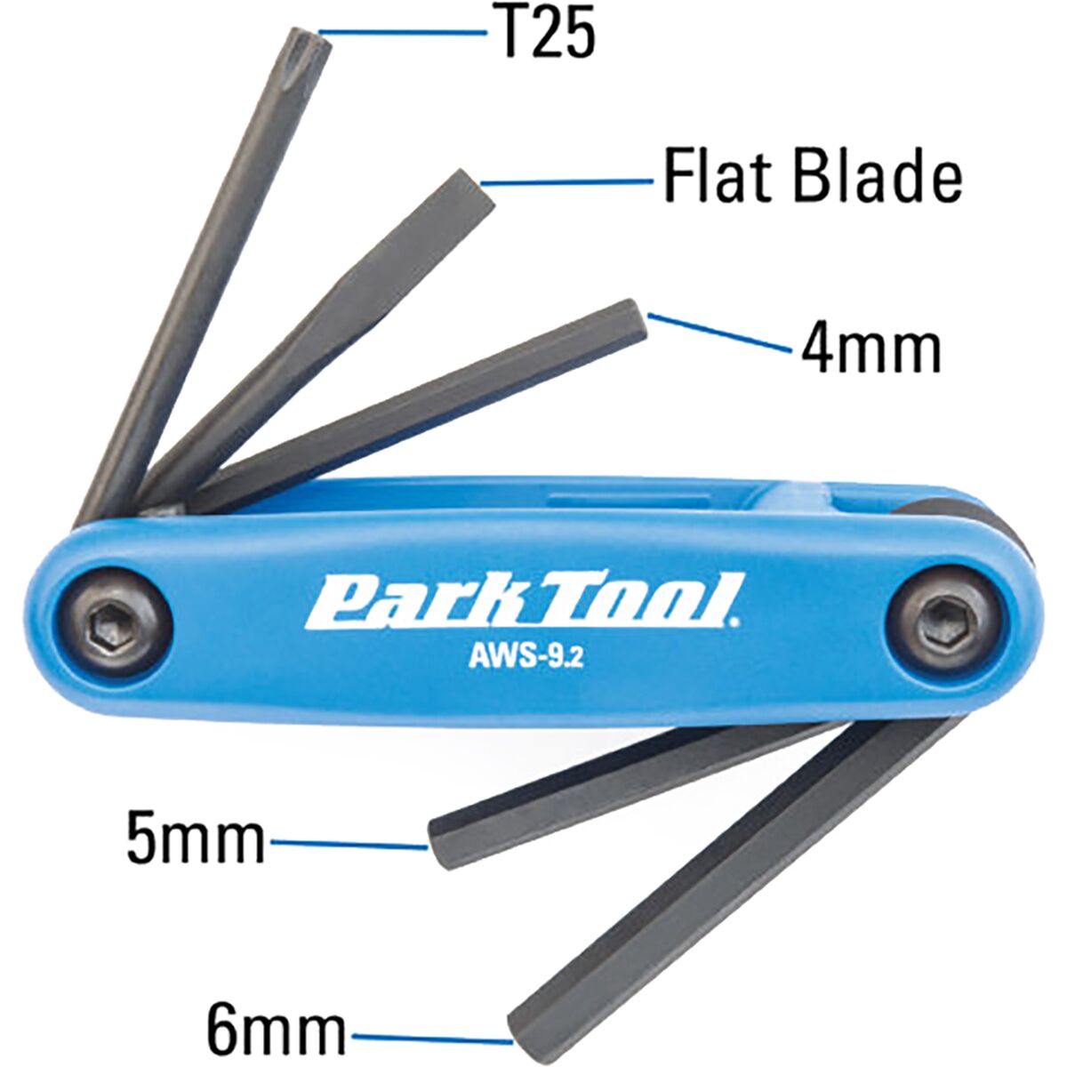 Park Tool AWS-9.2 Hex/Torx/Flathead Folding Tool Set