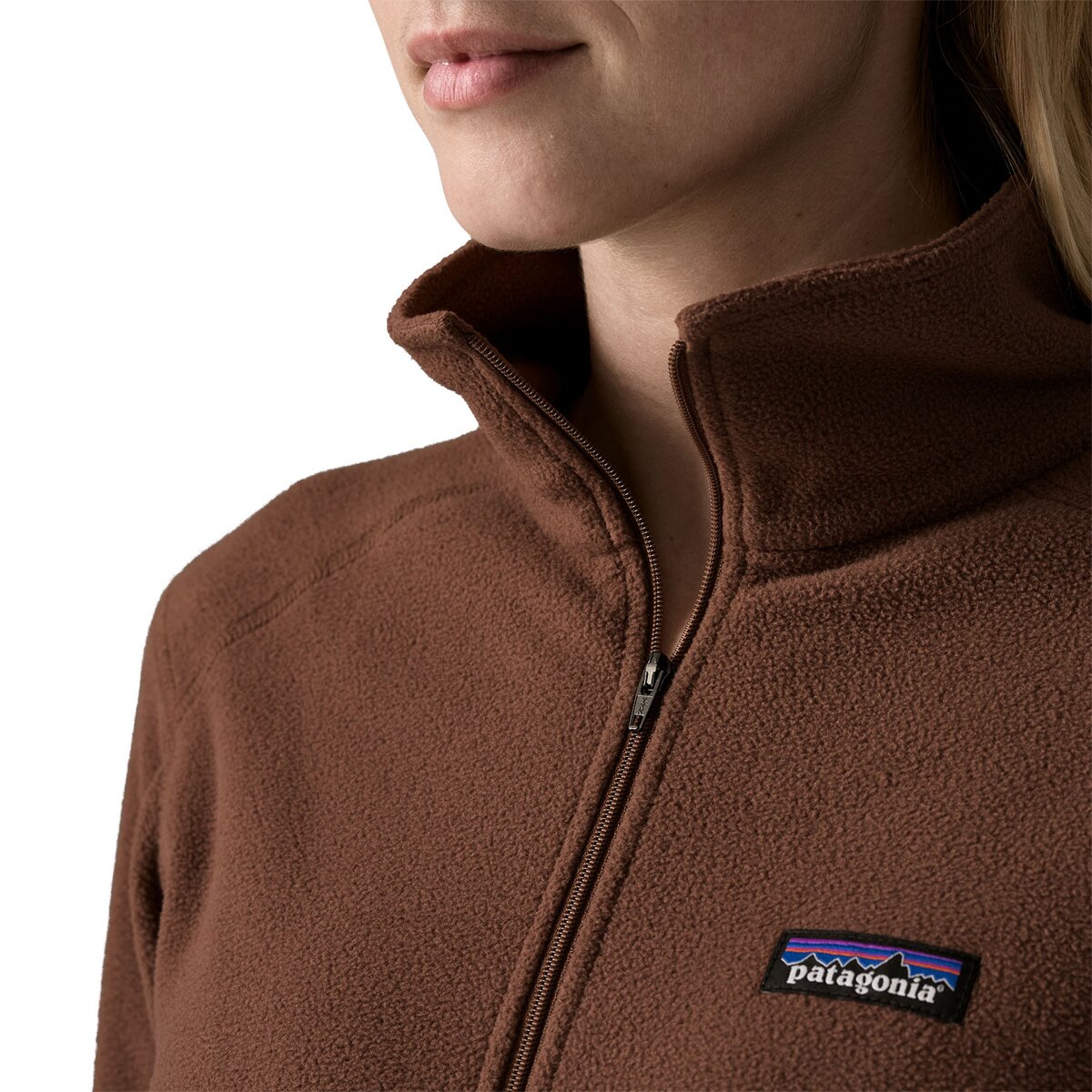Женский свитер Patagonia Micro D 1/4-Zip Fleece Pullover, цвет: Коричневый — фото 2
