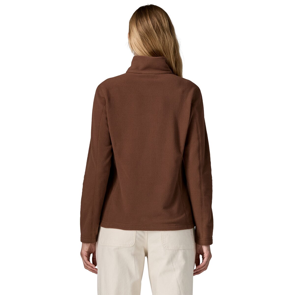 Женский свитер Patagonia Micro D 1/4-Zip Fleece Pullover, цвет: Коричневый — фото 3