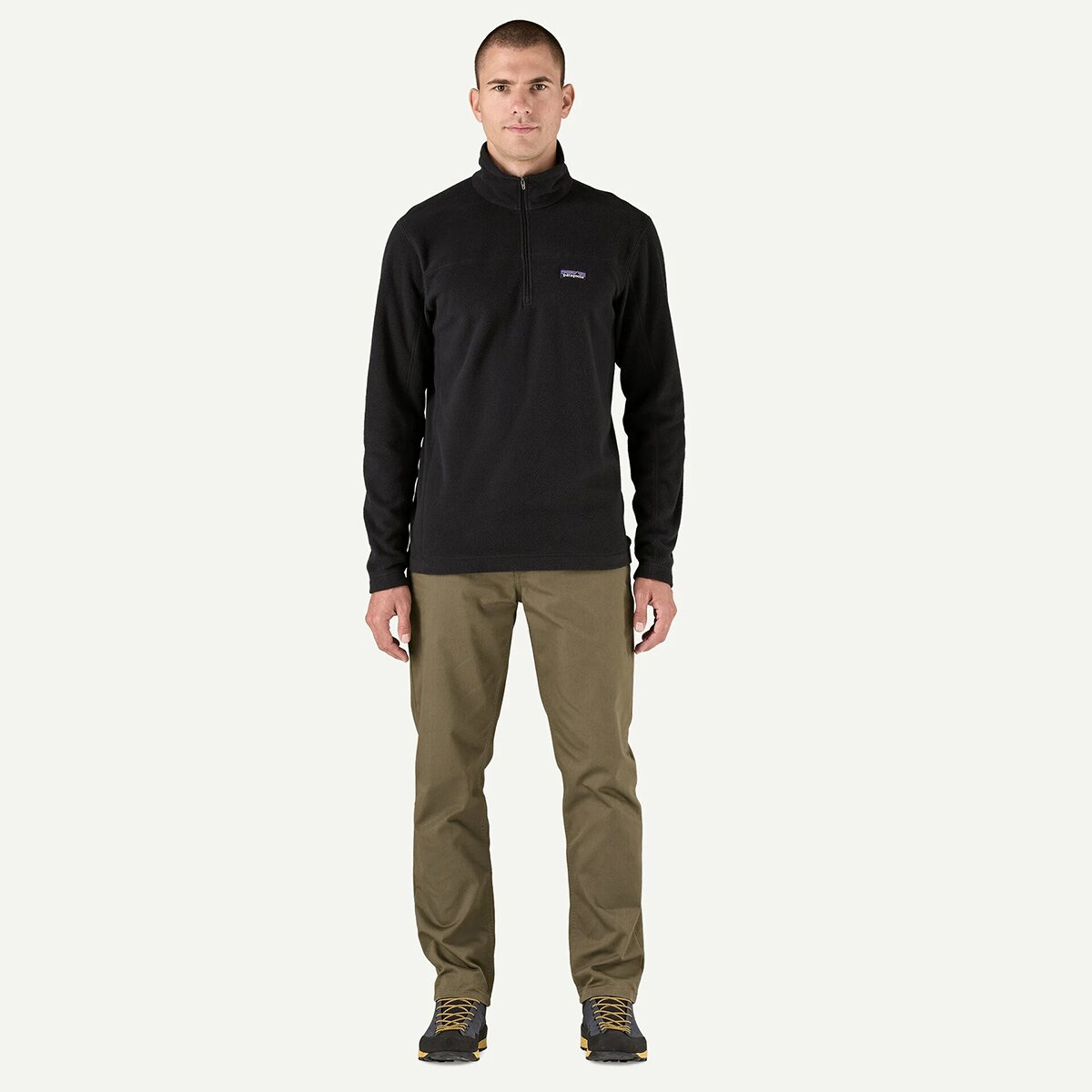 Мужской свитер Patagonia Micro D Fleece Pullover, цвет: Чёрный — фото 5