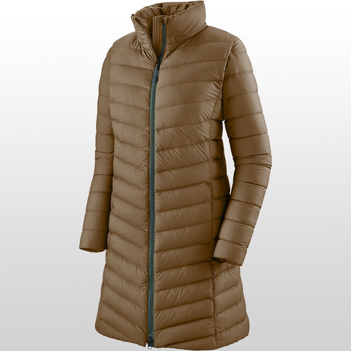 silent long down parka women's