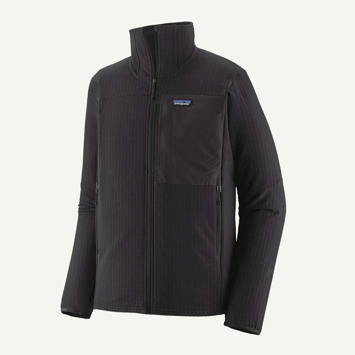 Мужская куртка Patagonia R2 TechFace Fleece, цвет: Чёрный — фото 2