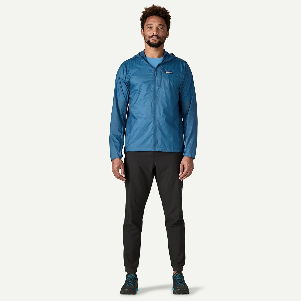 Мужская куртка Patagonia Houdini Full-Zip, цвет: Синий, вариант 1 — фото 4