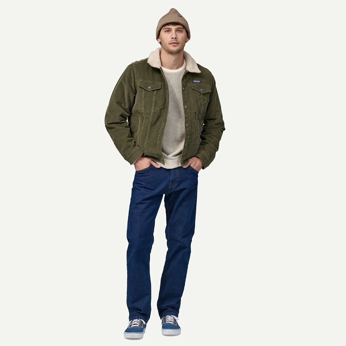 Мужская куртка Patagonia Pile-Lined Trucker, цвет: Зелёный — фото 4