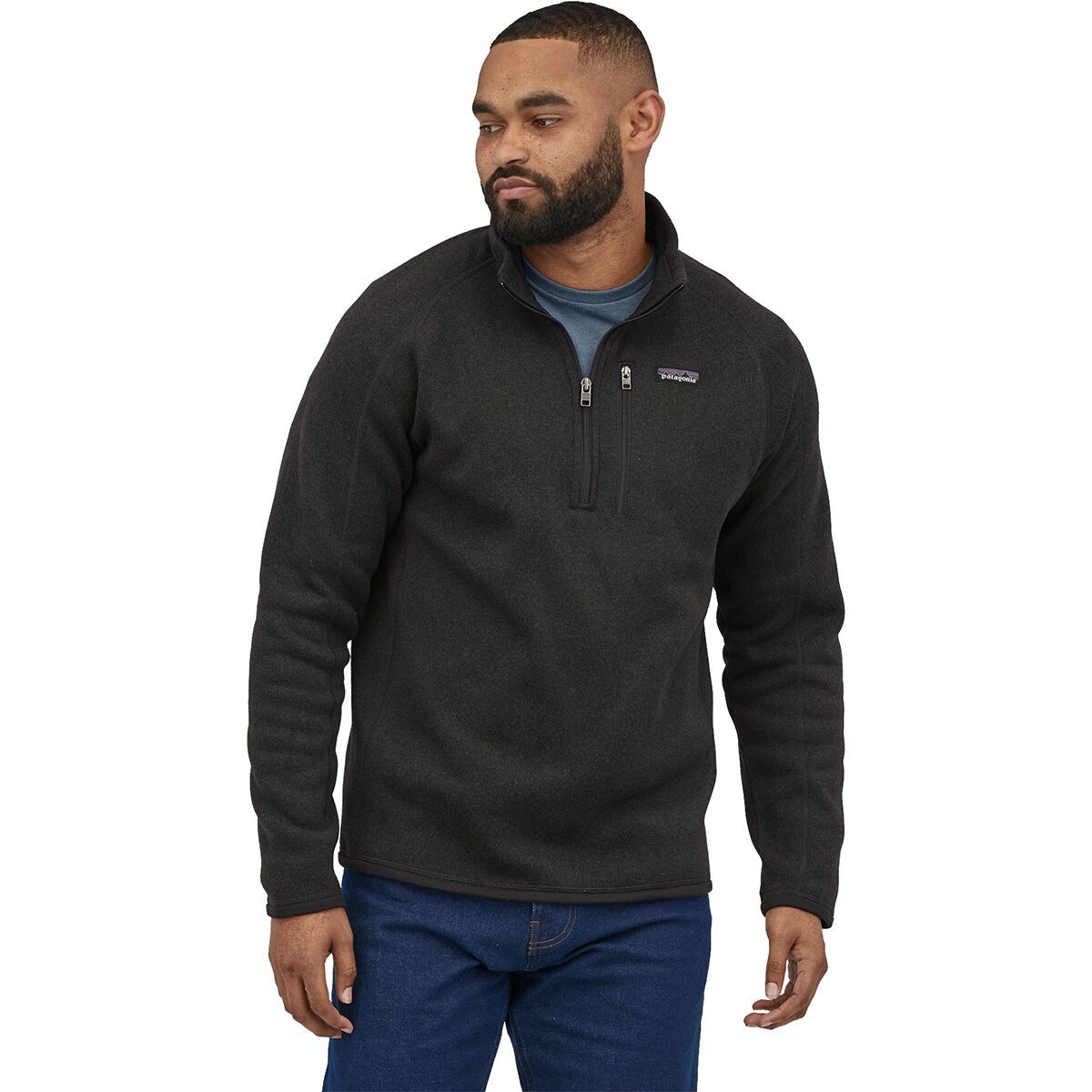 gray patagonia quarter zip