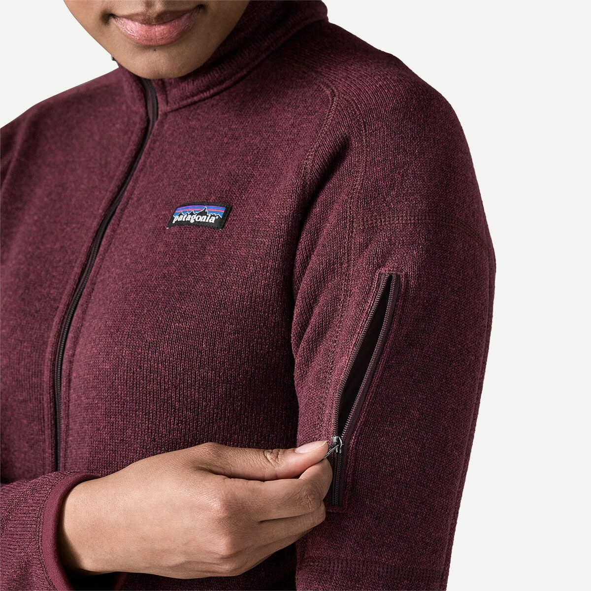 Женская куртка Patagonia Better Sweater Jacket, цвет: Ягодный инжирный — фото 5