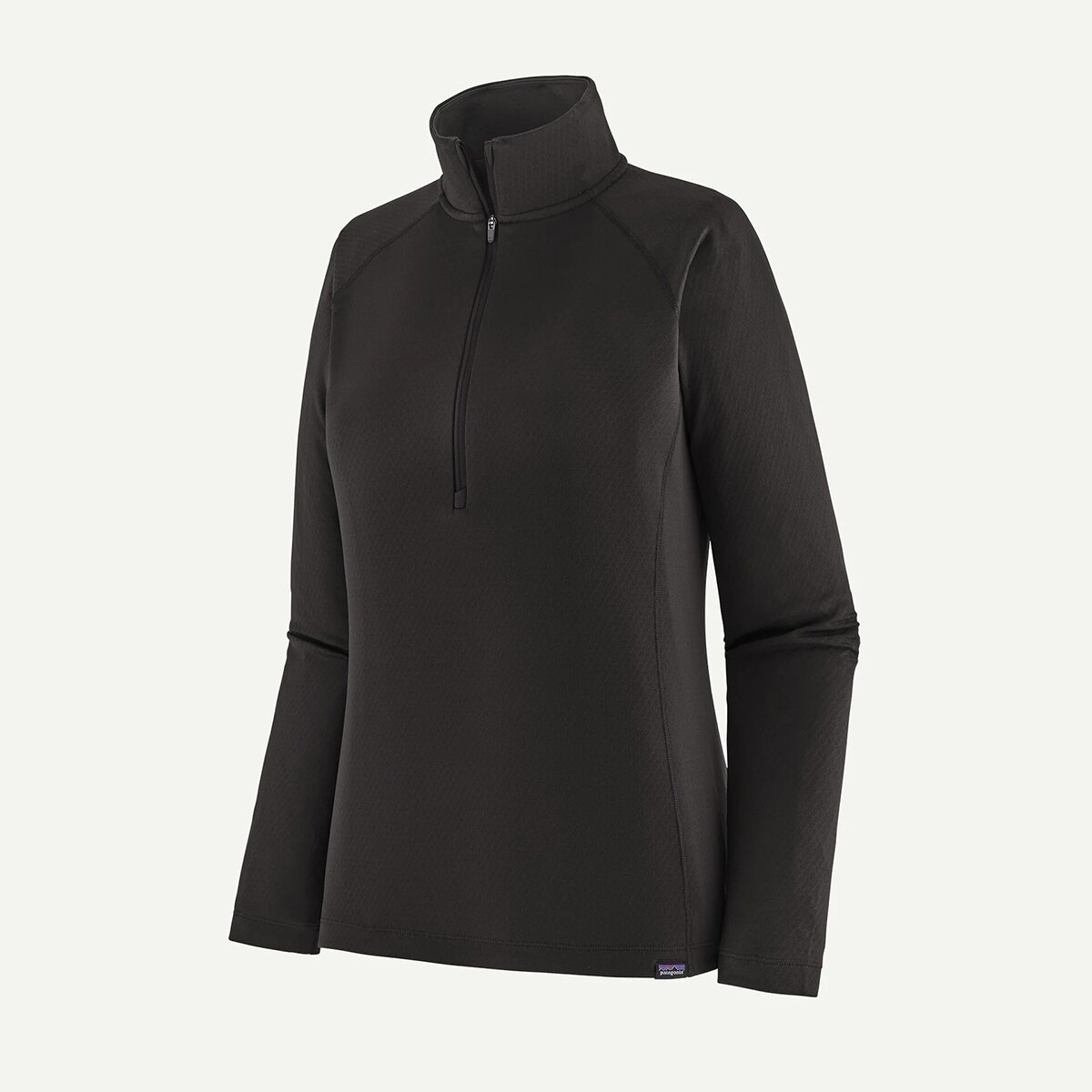 Женский топ Patagonia Capilene Midweight Zip-Neck Top, цвет: Чёрный — фото 5