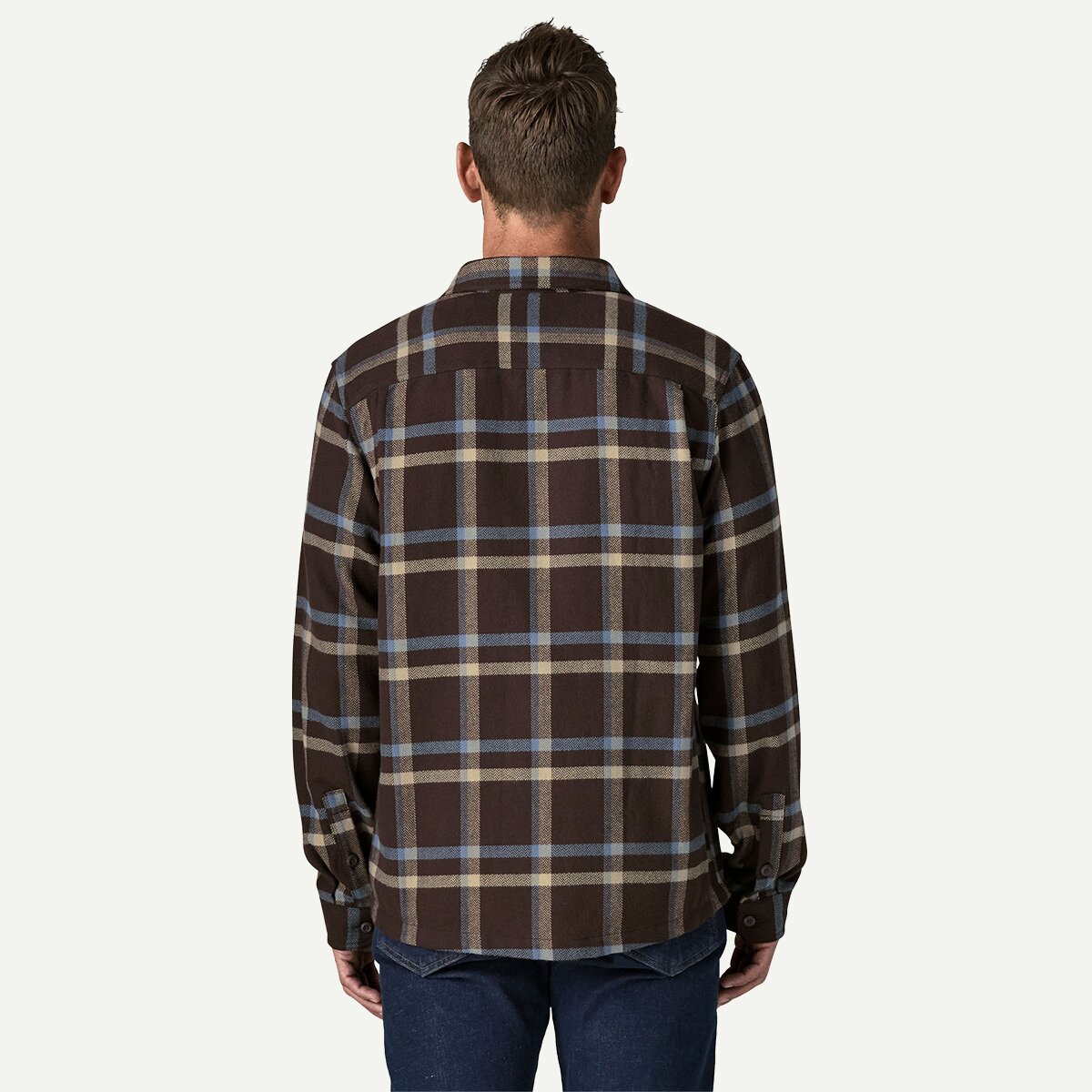 Мужская рубашка Patagonia Fjord Flannel, цвет: Crossing / Коричневый — фото 2
