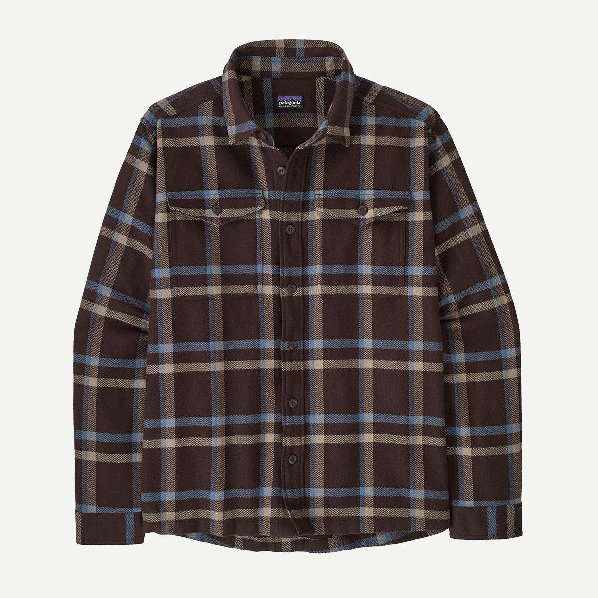 Мужская рубашка Patagonia Fjord Flannel, цвет: Crossing / Коричневый — фото 4